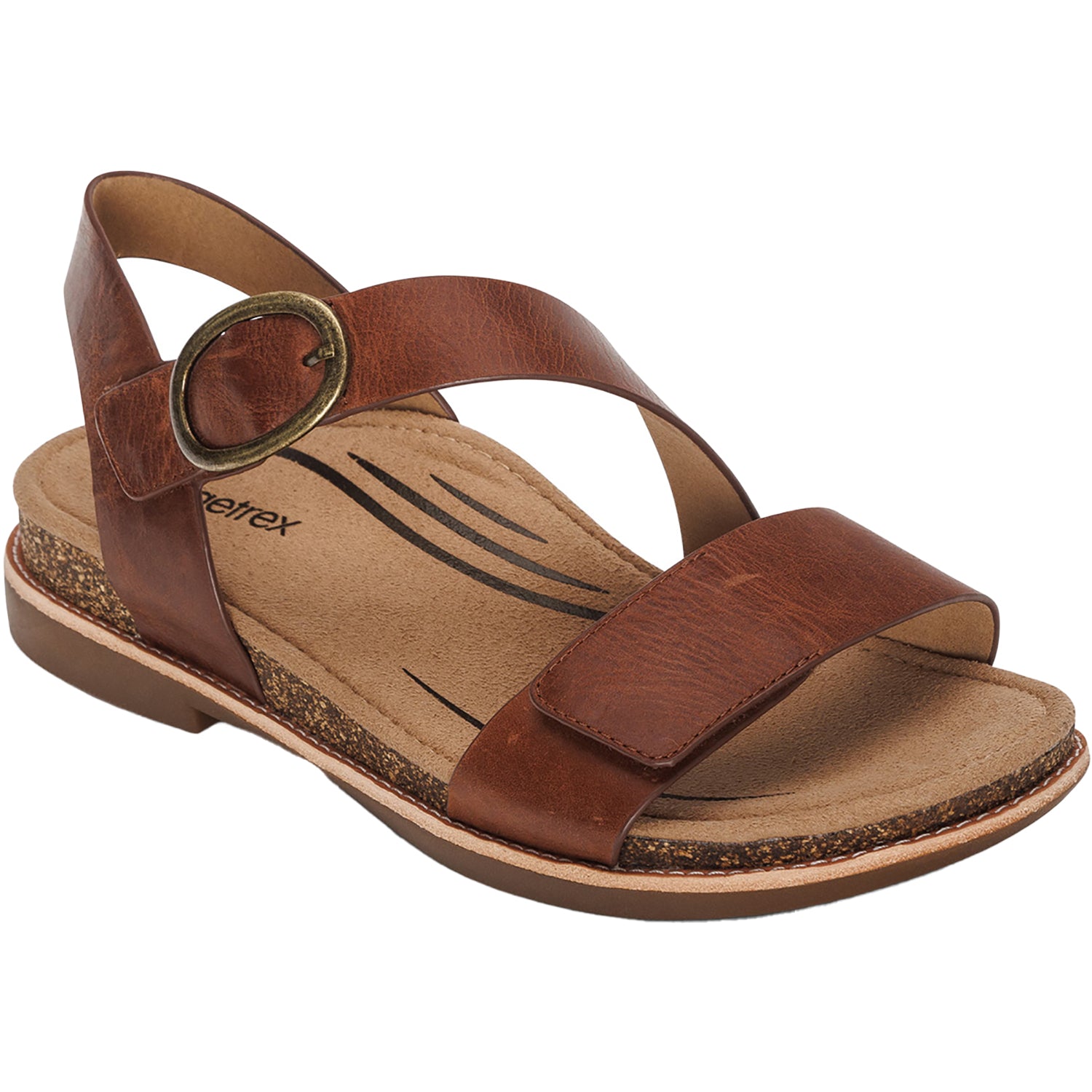 Womens Aetrex Women's Aetrex Tamara Walnut Leather Walnut Leather