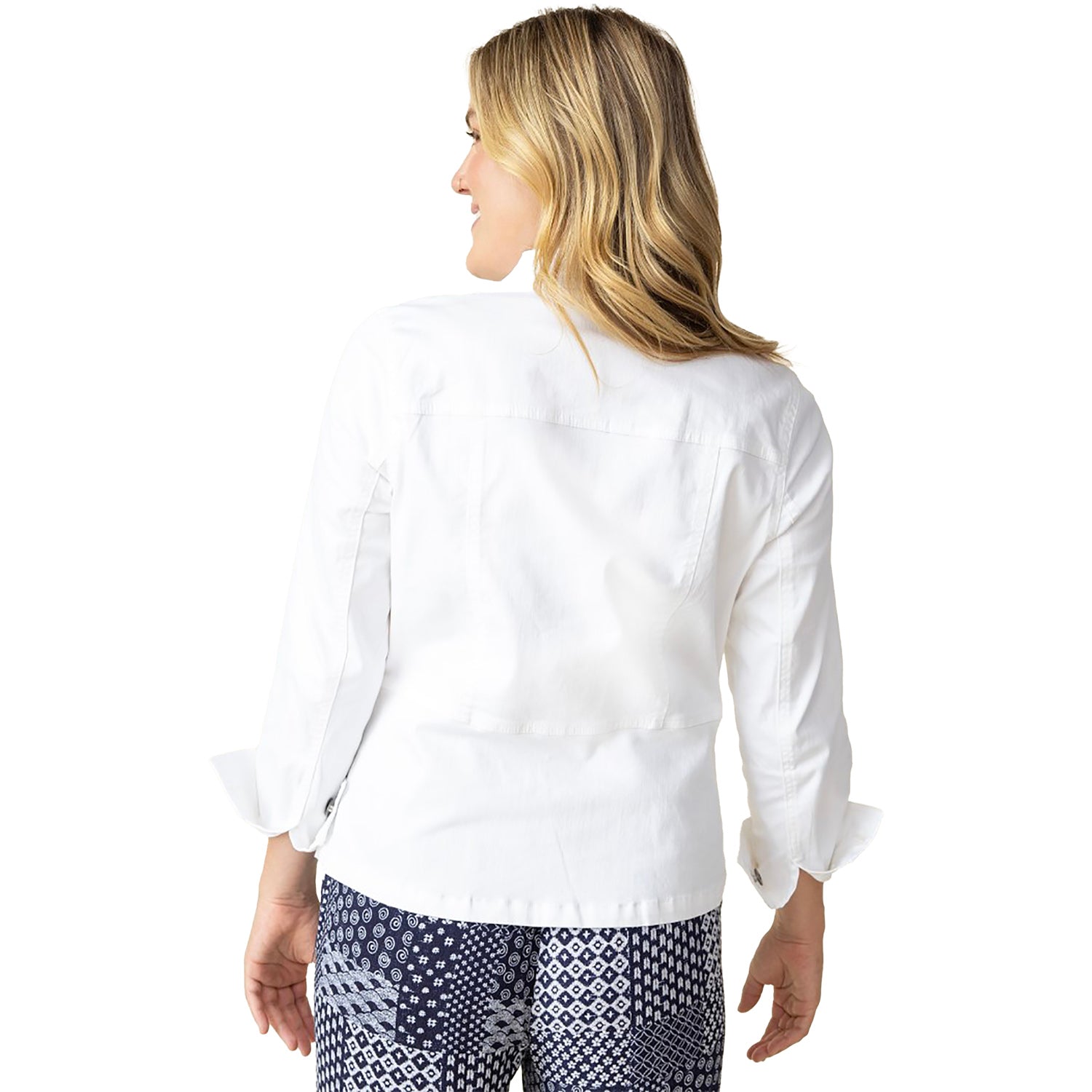 Womens Habitat Habitat Stretch Denim Moto Jacket Women's Outerwear White White