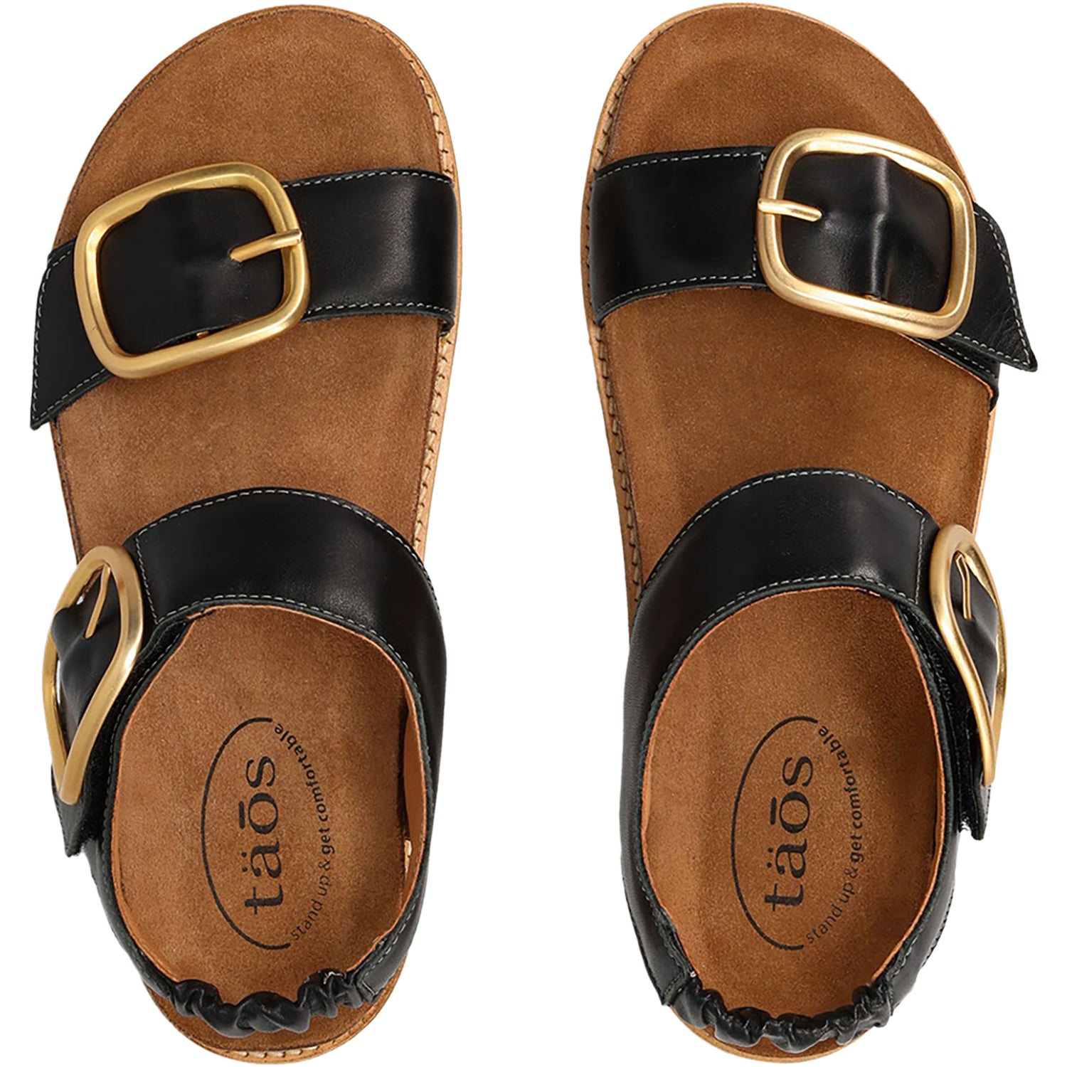 Womens Taos Women's Taos On The Double Black Leather Black Leather