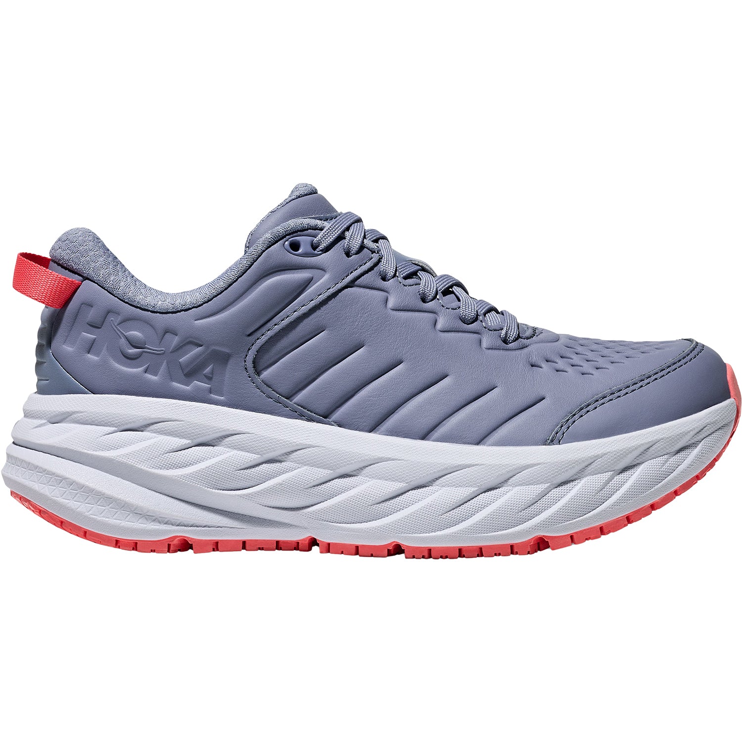Womens Hoka one one Women's Hoka Bondi SR Moonlight/Pale Dusk Leather (Neutral Support) Moonlight/Pale Dusk Leather