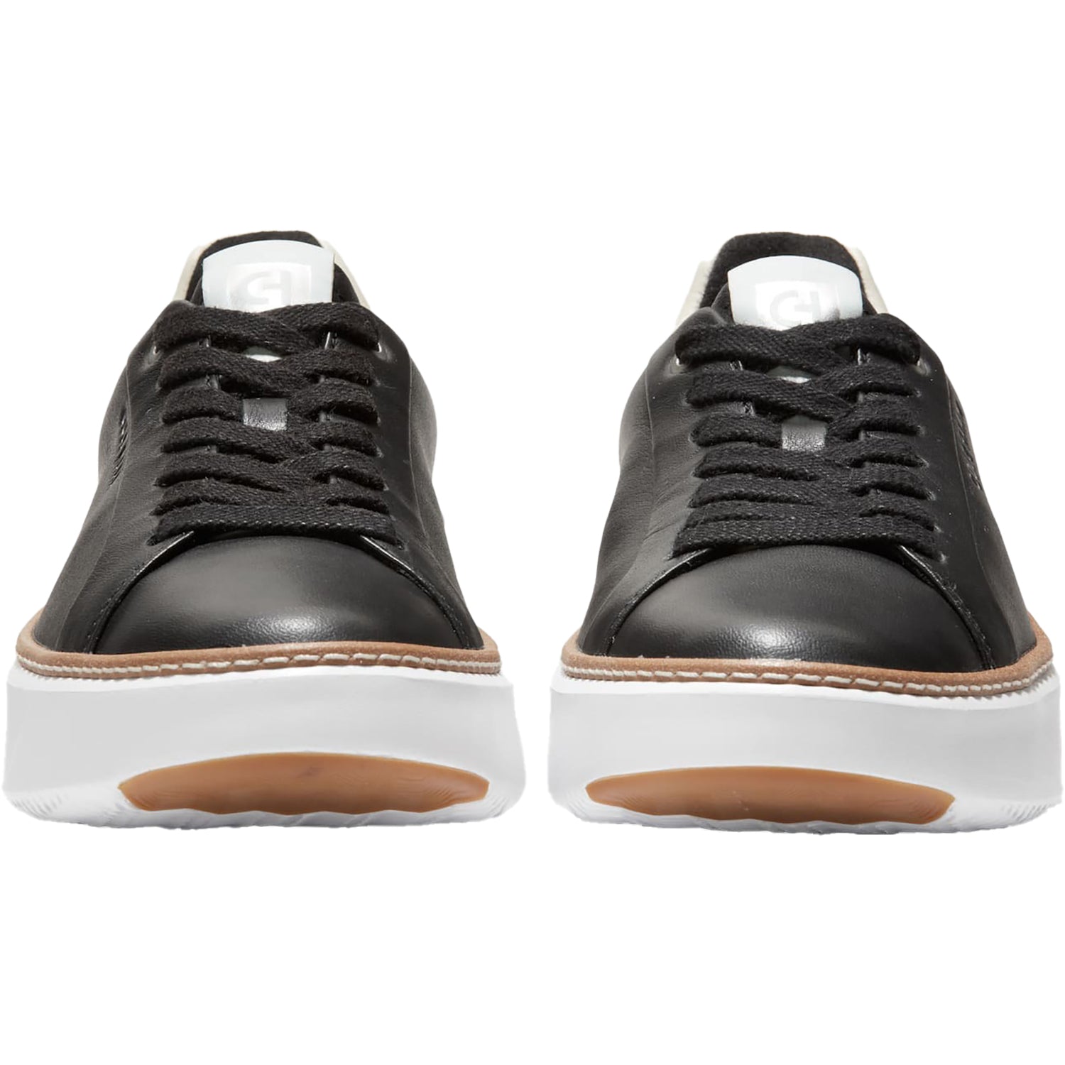Womens Cole haan Cole Haan GrandPro Topspin Women's Sneakers Black/Optic White Leather Black/Optic White Leather