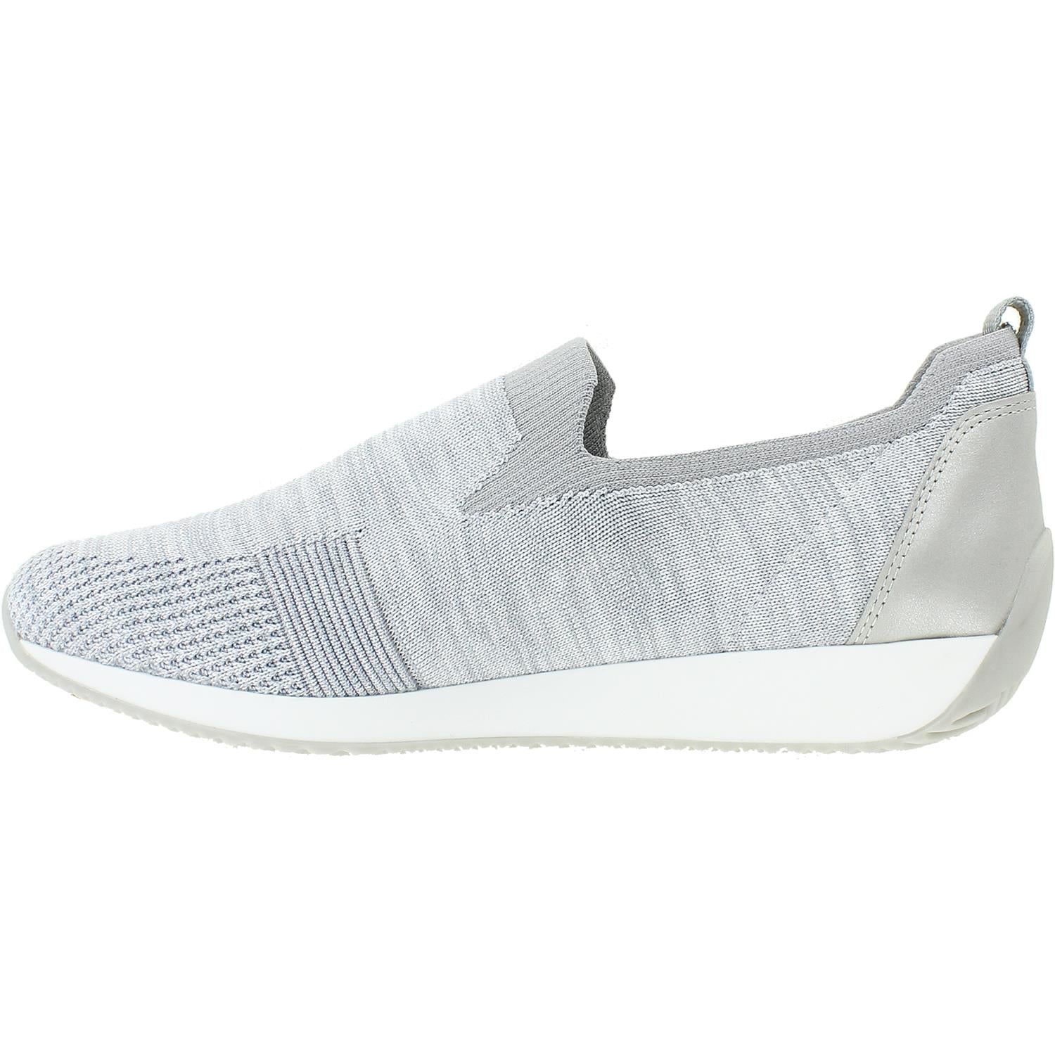 Womens Ara shoes Ara Leena Women's Slip On Shoes Silver Woven Fabric Silver Woven Fabric