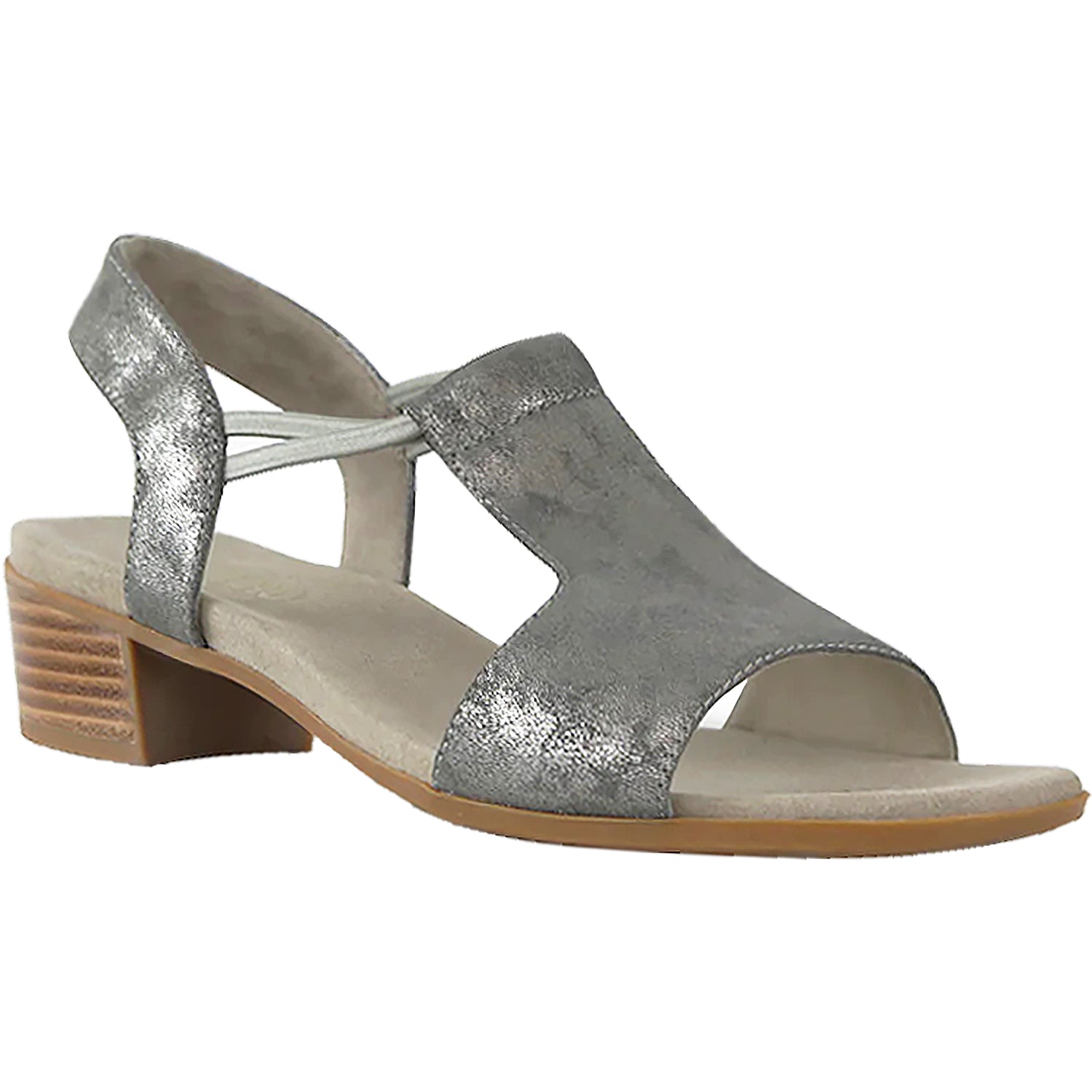 Womens Munro Munro Susan Women's High Heel Sandals Basalto Stardust Leather Basalto Stardust Leather