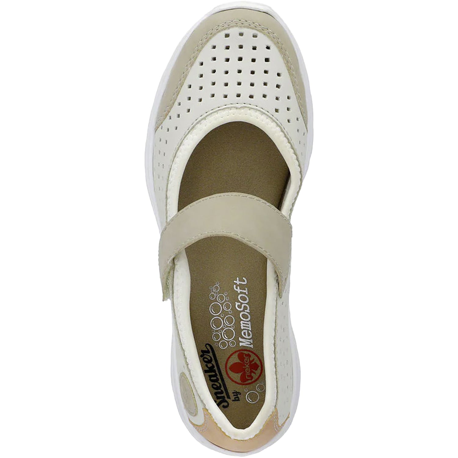 Womens Rieker Rieker L32B5-81 Nikita Women's Mary Janes Ginger/Off White Synthetic Ginger/Off White Synthetic
