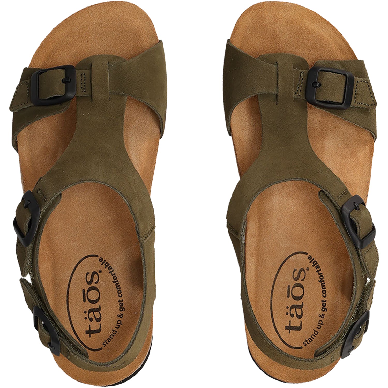 Womens Taos Taos MVP Women's Sandals Olive Suede Olive Suede