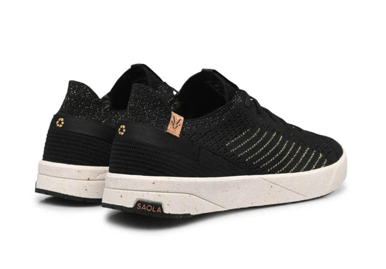 Womens Saola Women's Saola Cannon Knit 3 Black/Gold Black/Gold