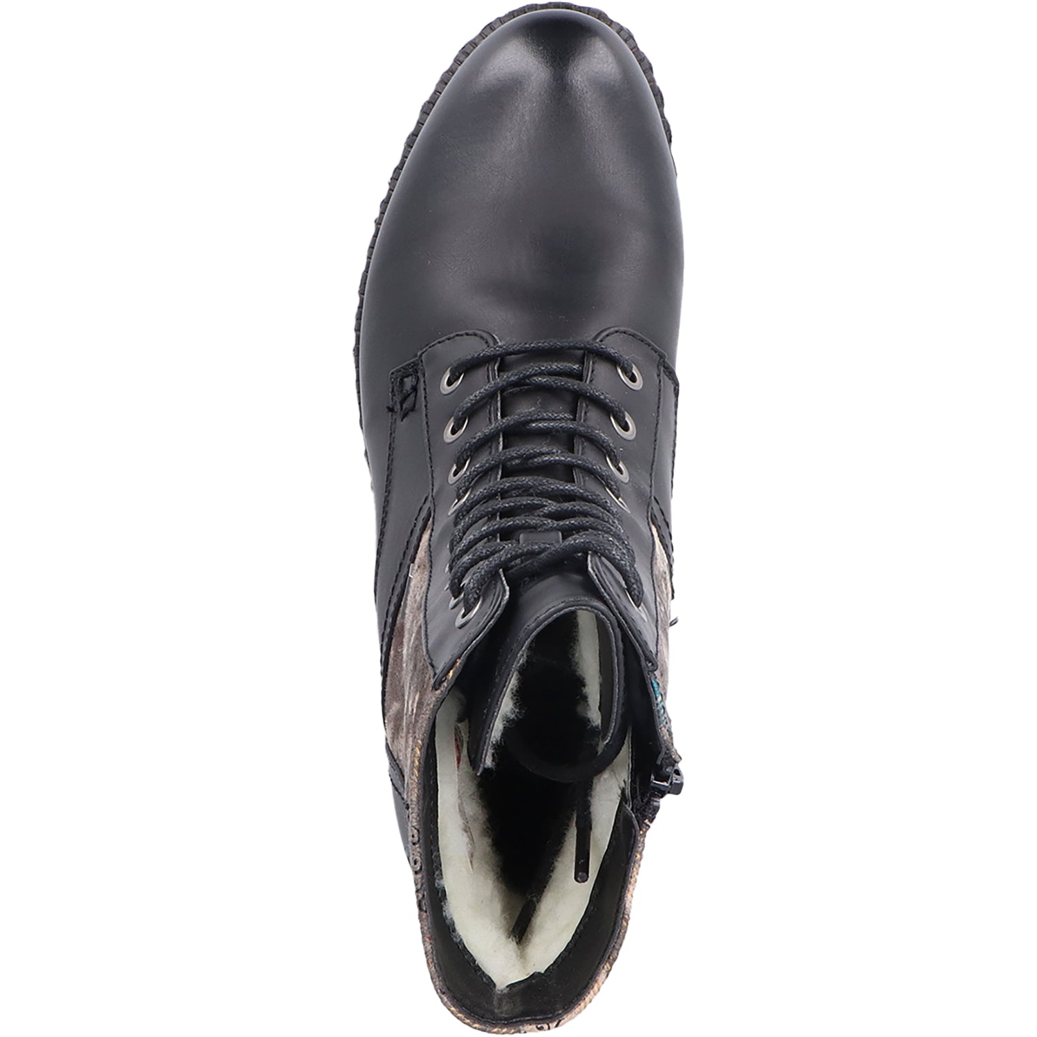 Womens Rieker Rieker 93614-00 Women's Boots Schwarz/Rauch-Multi Schwarz/Rauch-Multi