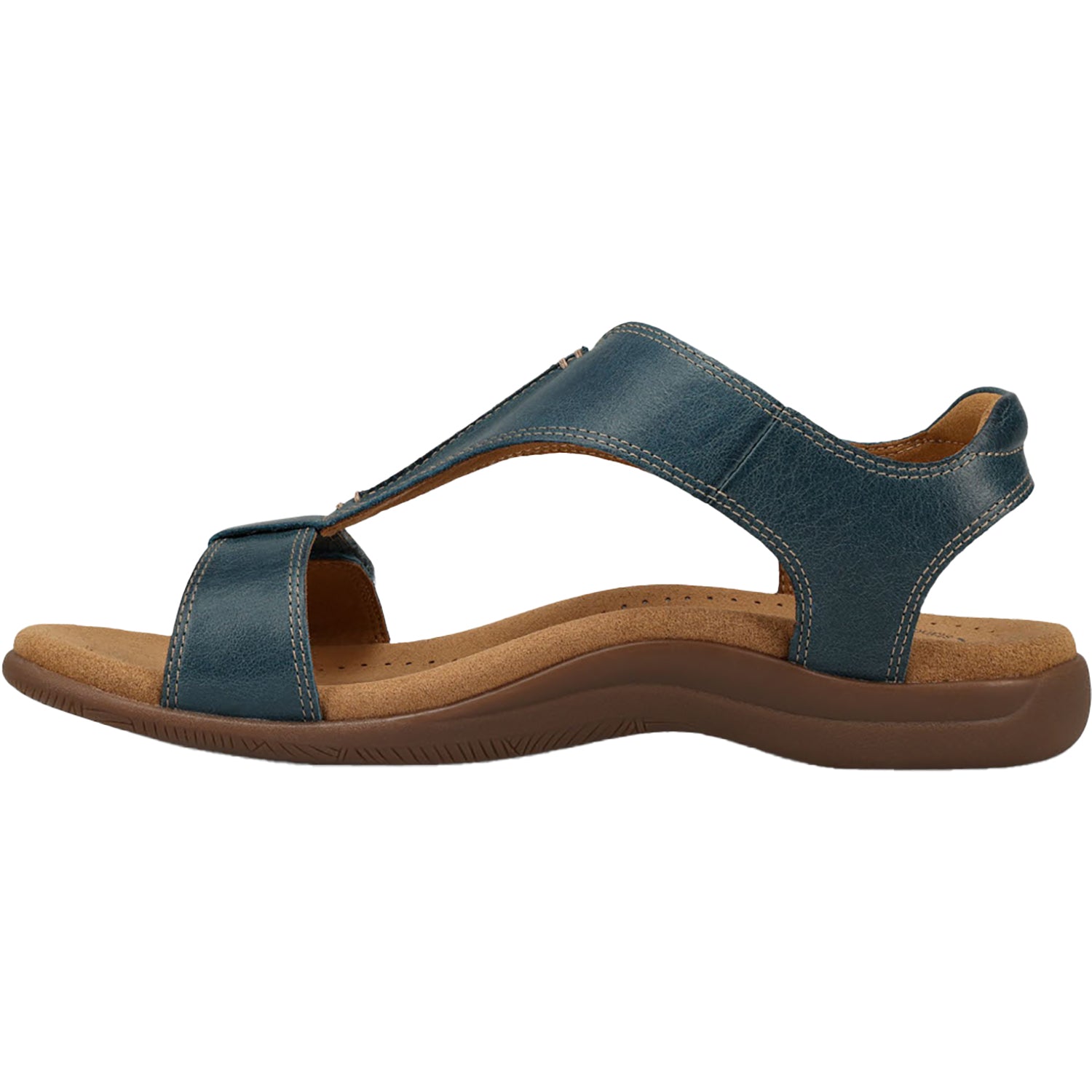 Womens Taos Taos The Show Women's Sandals Petrol Blue Leather Petrol Blue Leather