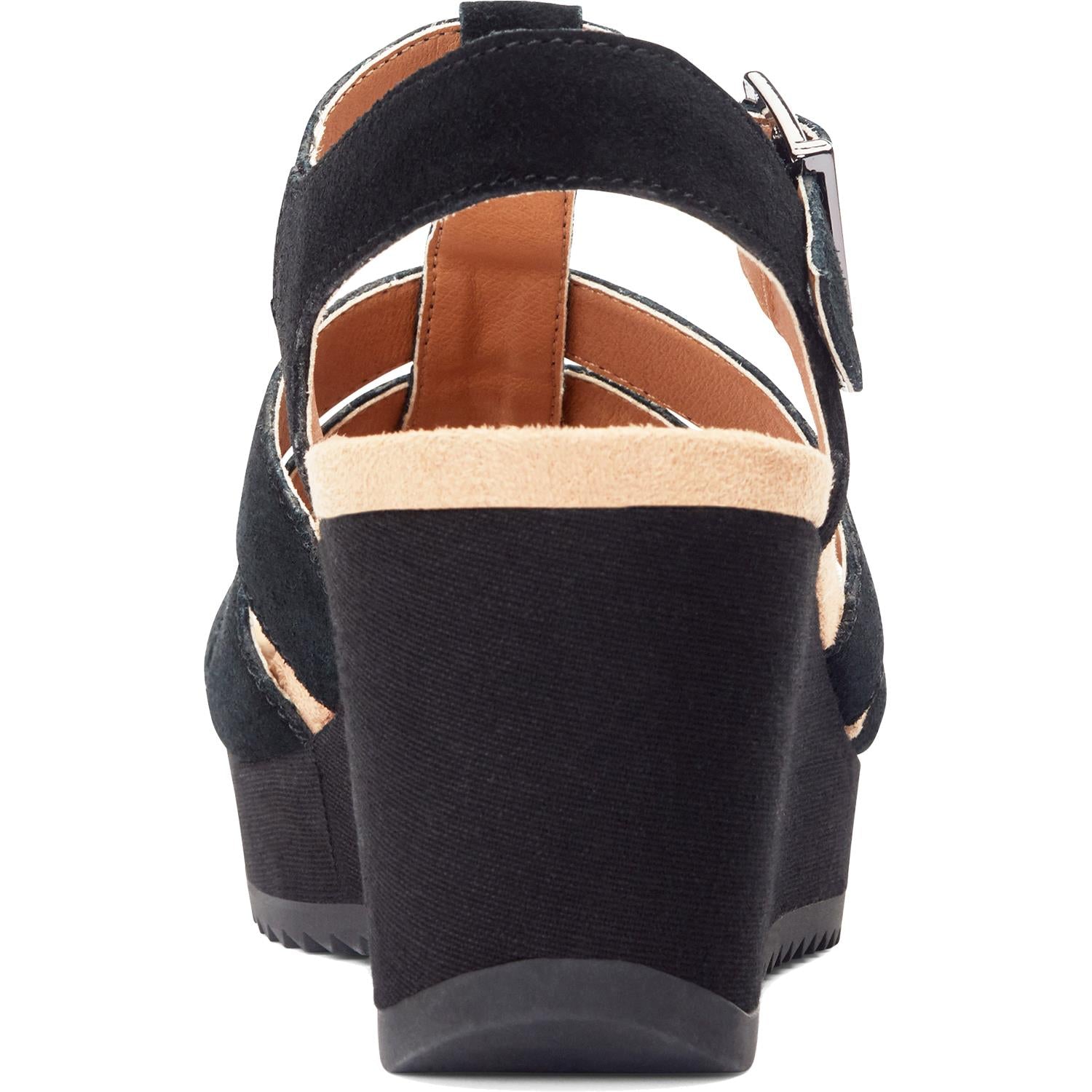 Womens Vionic Vionic Tawny Women's Wedge Heel Sandals Black Suede Black Suede