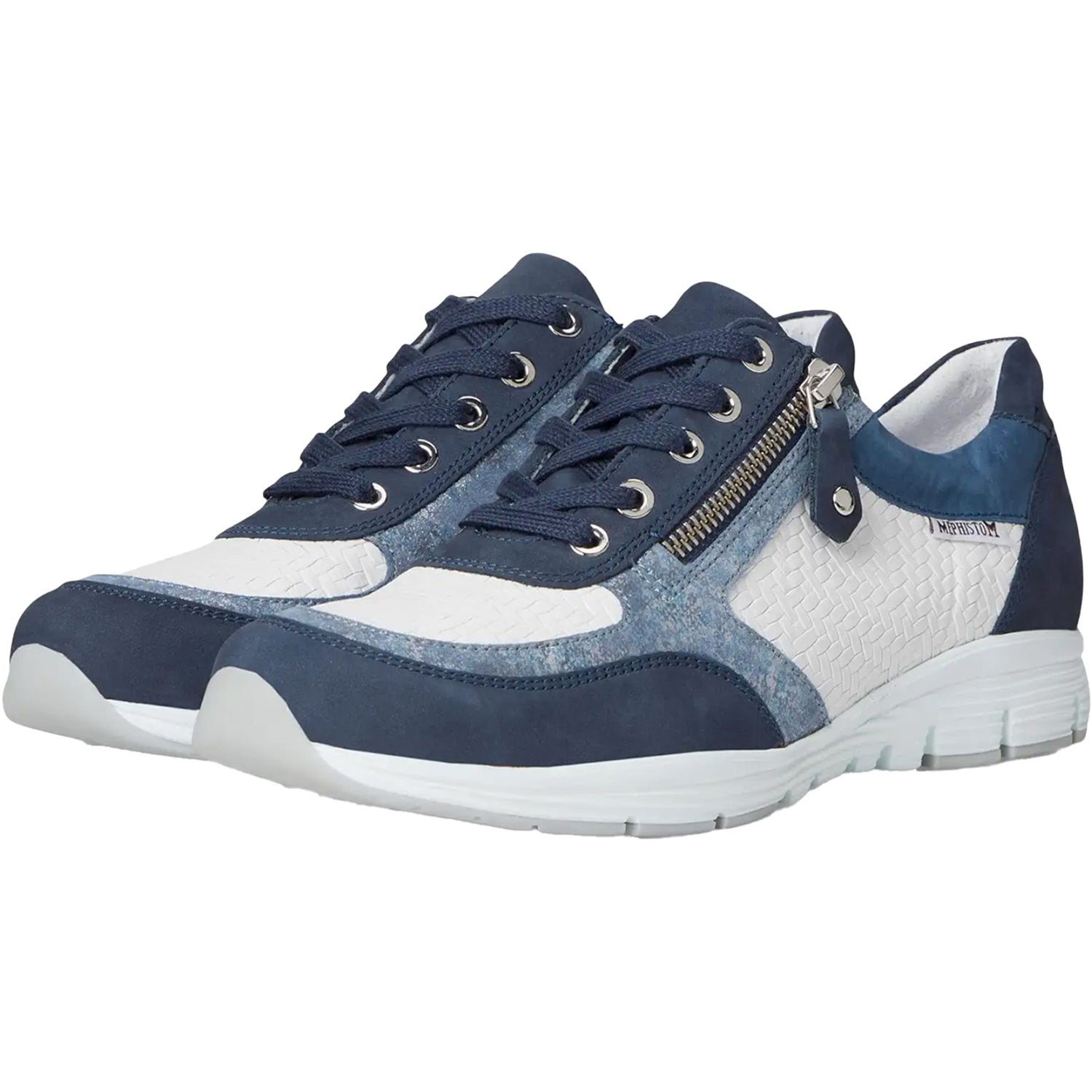 Womens Mephisto Mephisto Ylona Women's Sporty Lace Up Shoes Jeans Blue Jeans Blue