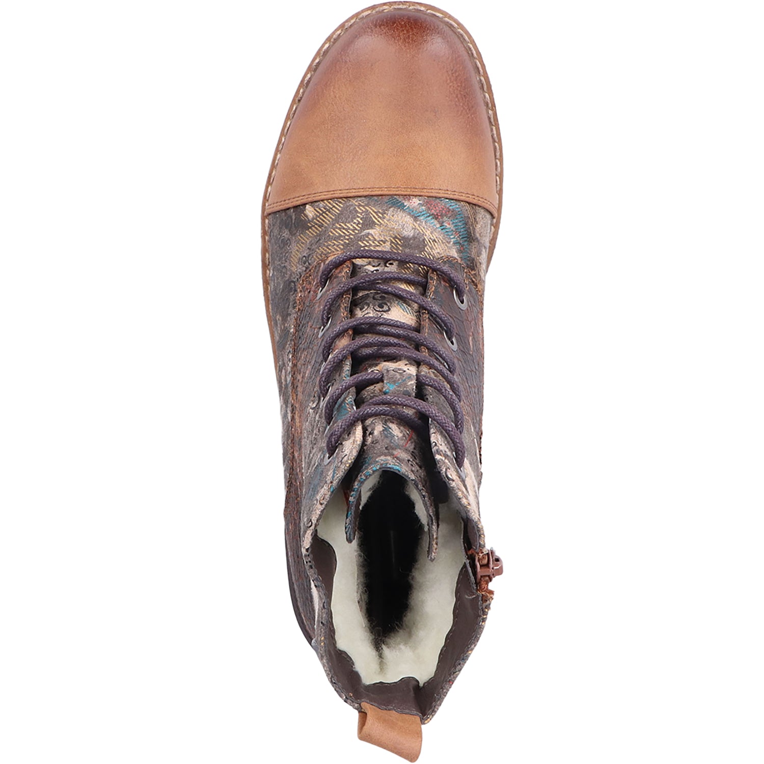 Womens Rieker Rieker 94611-90 Women's Boots Nuss/Rauch-Multi Synthetic Nuss/Rauch-Multi Synthetic