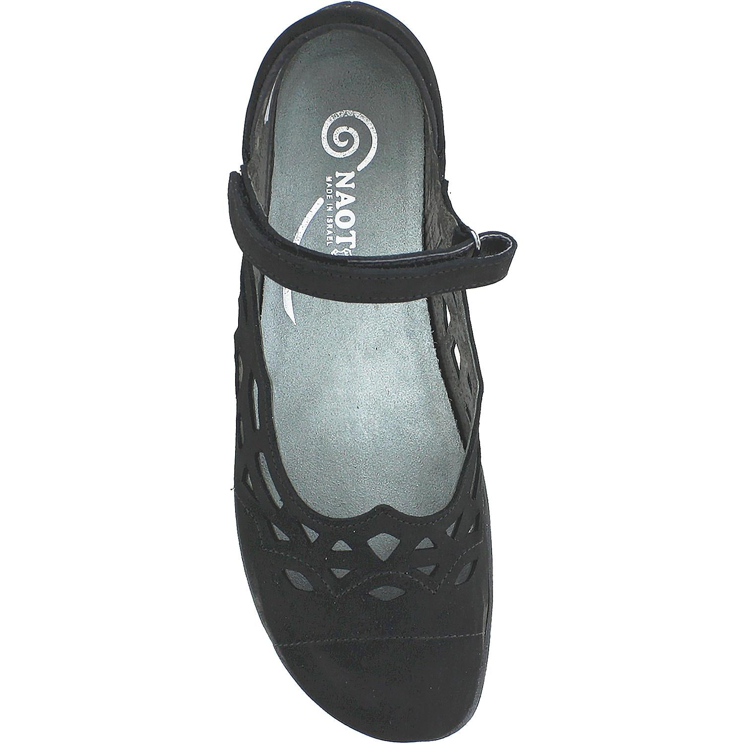 Naot Agathis Women's Mary Janes Black Velvet Nubuck – Footwear etc.