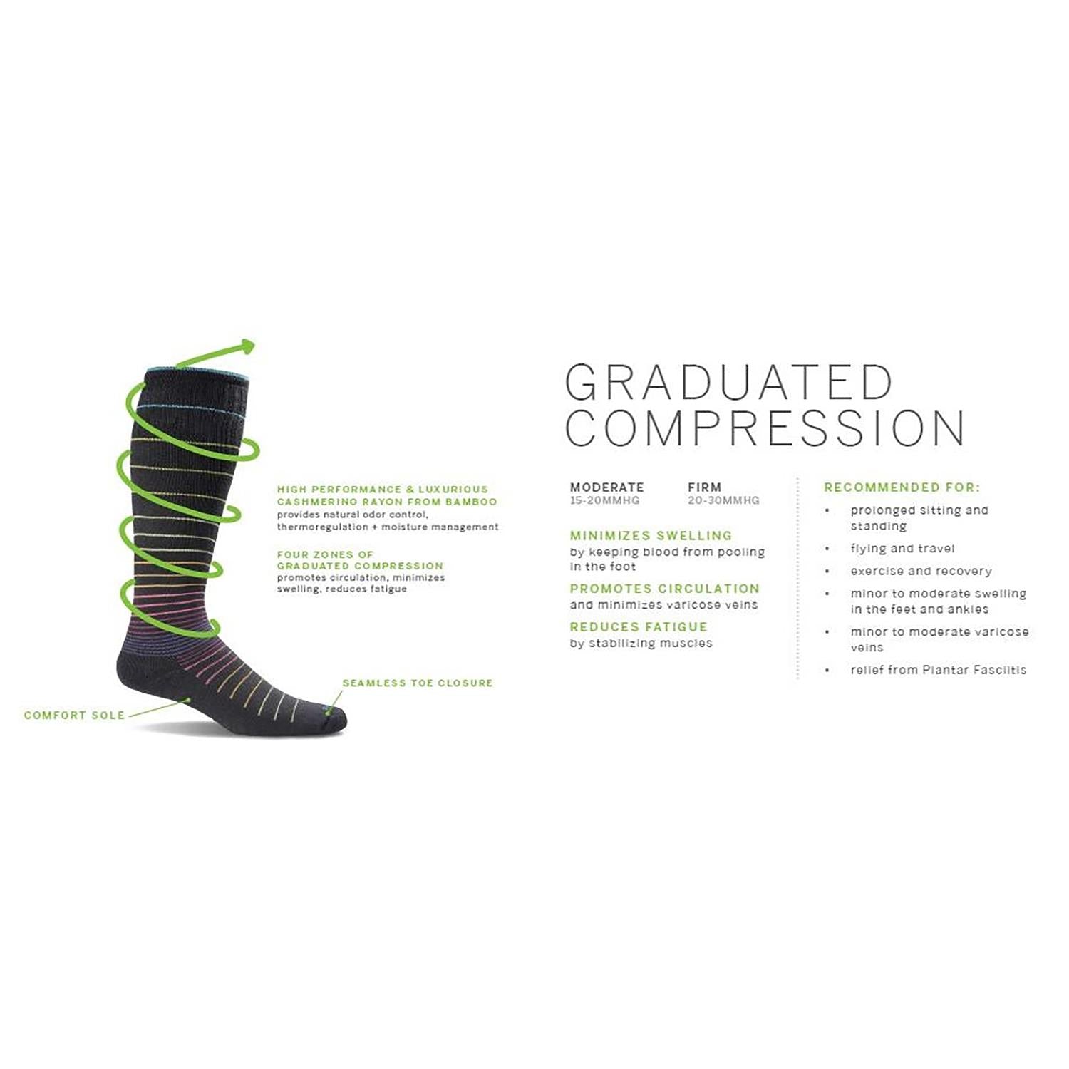 Mens Sockwell Men's Sockwell 20-30 Elevation Black Solid Knee High Black Solid