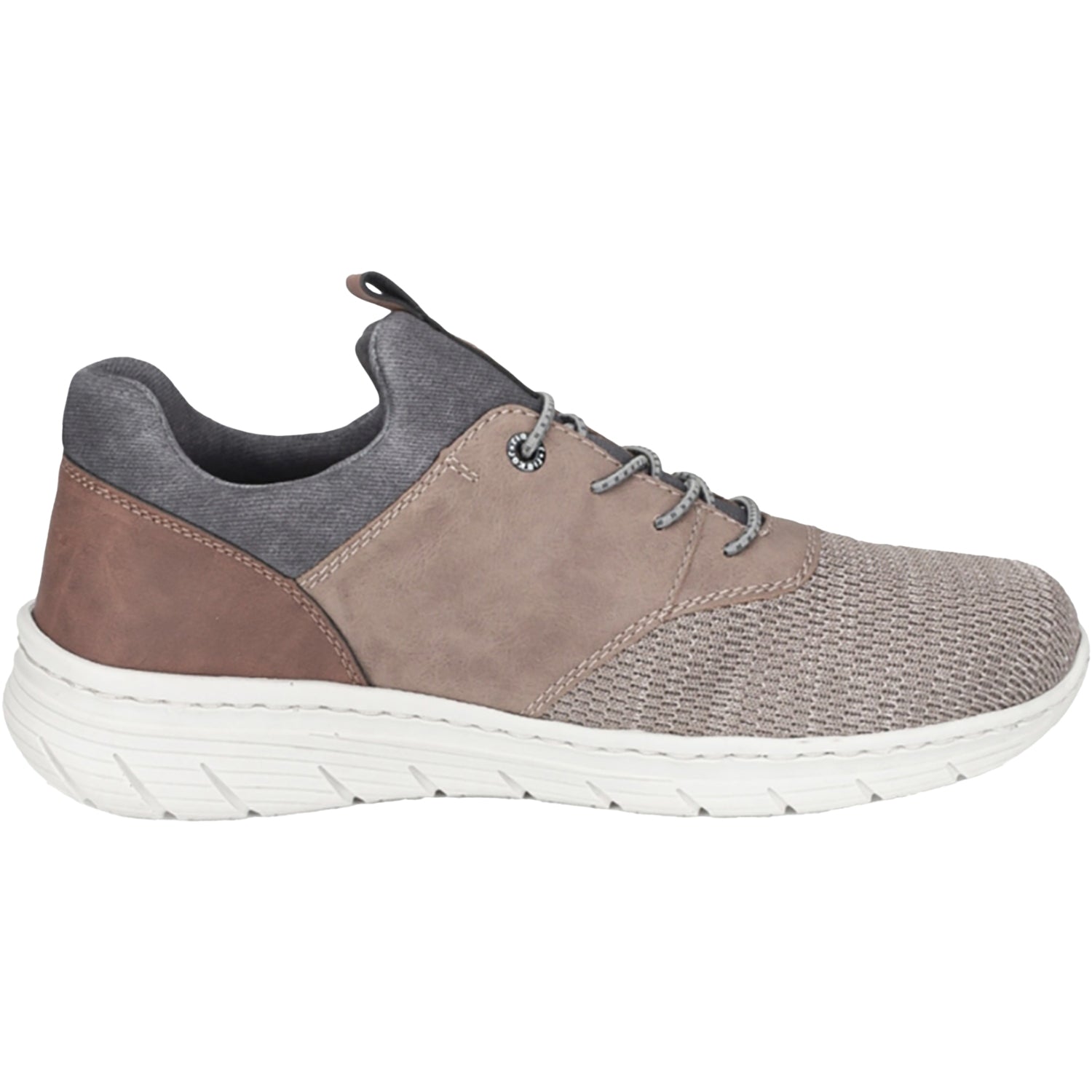 Mens Rieker Rieker 13150-64 Men's Slip Ons Kiesel/Fango/Nuss/Rauch Synthetic Kiesel/Fango/Nuss/Rauch Synthetic