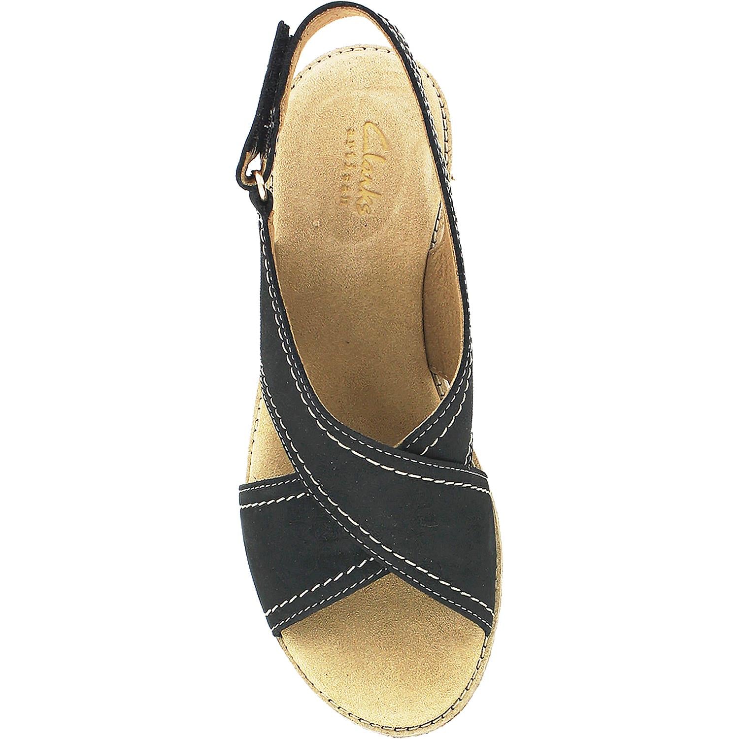 Womens Clarks Clarks Aisley Tulip Women's Black Nubuck Black Nubuck
