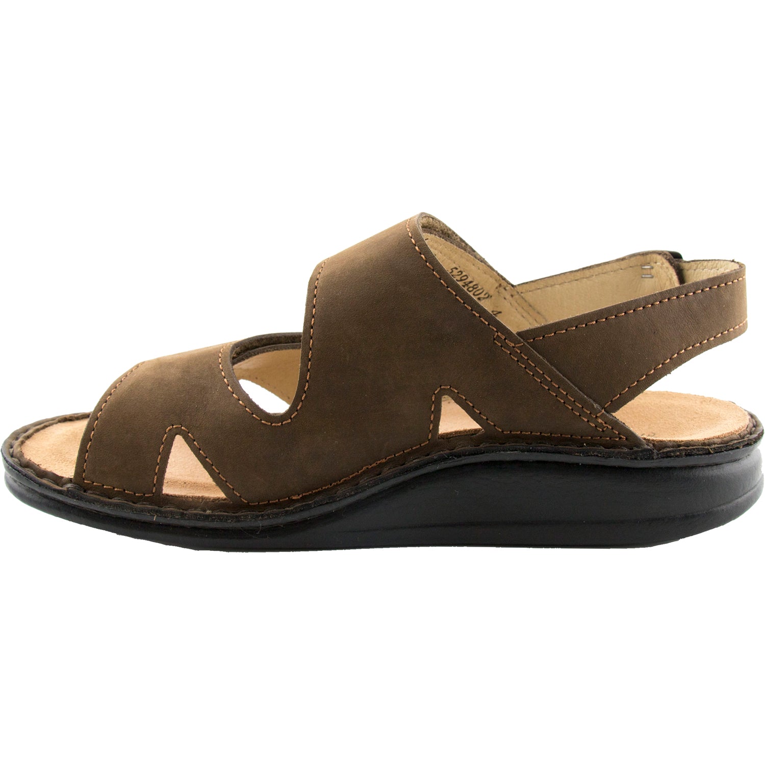 Mens Finn comfort Finn Comfort Toro Soft Men's Sporty Sandals Wood Cherokee Nubuck Wood Cherokee Nubuck