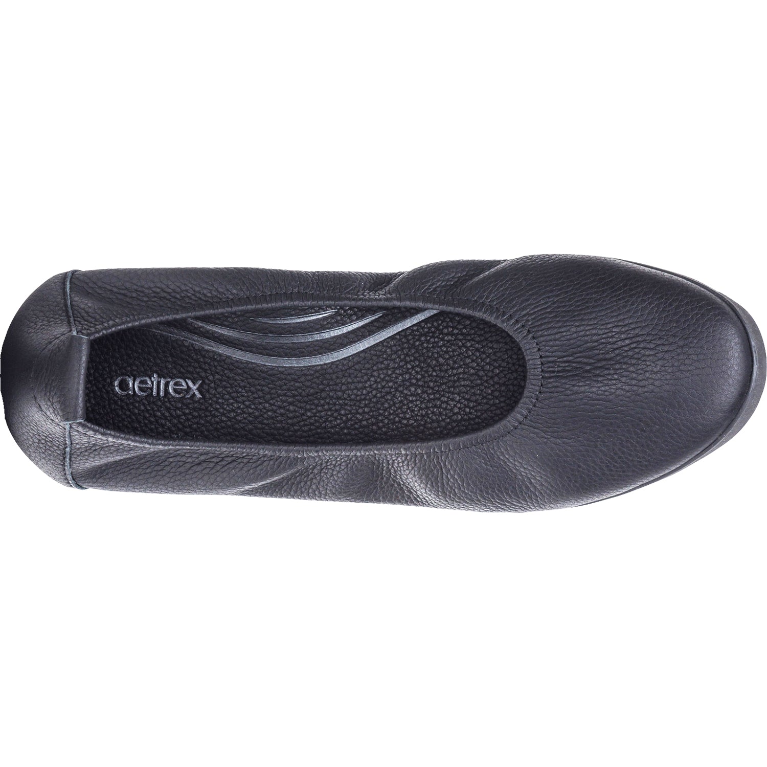 Womens Aetrex Women's Aetrex Brianna Black Leather Black Leather