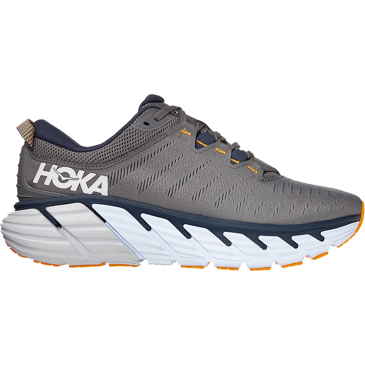 Mens Hoka one one Hoka Gaviota 3 Men's Running Shoes Charcoal Grey/Ombre Blue Mesh Charcoal Grey/Ombre Blue Mesh