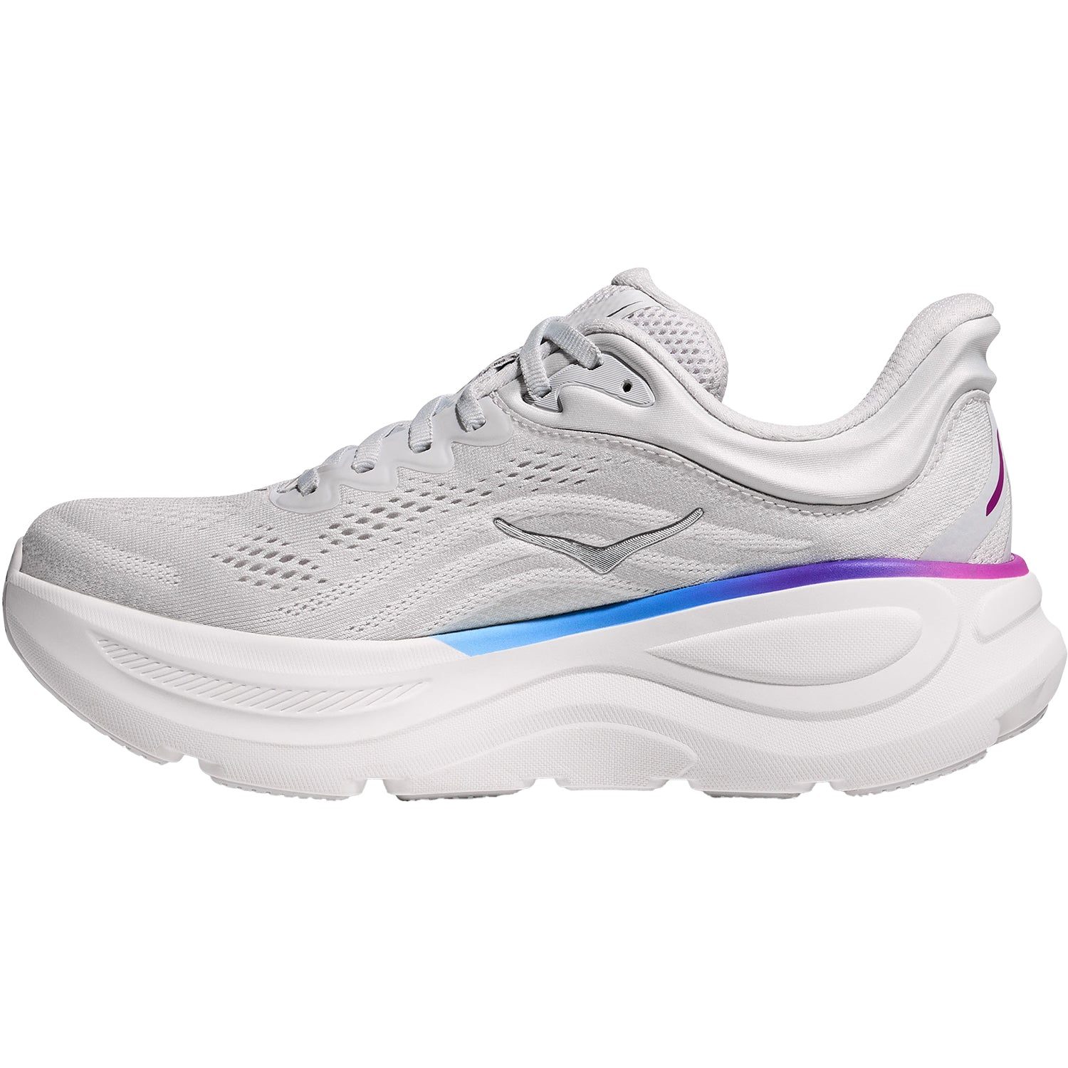 Womens Hoka one one Women's Hoka Bondi 9 Cosmic Grey/White Mesh (Neutral Support) Cosmic Grey/White Mesh