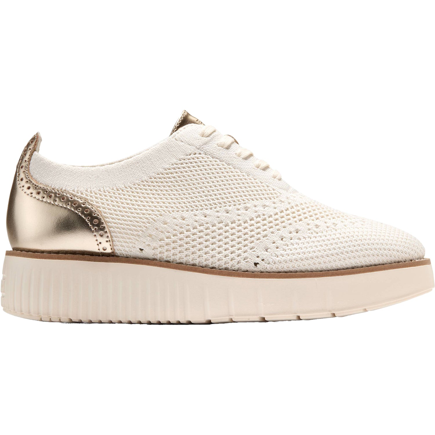 COLE HAAN プラットフォーム ・アイボリー☆極美品 Grand City Platform Stitchlight Women's Sporty Lace Up Shoes Ivory