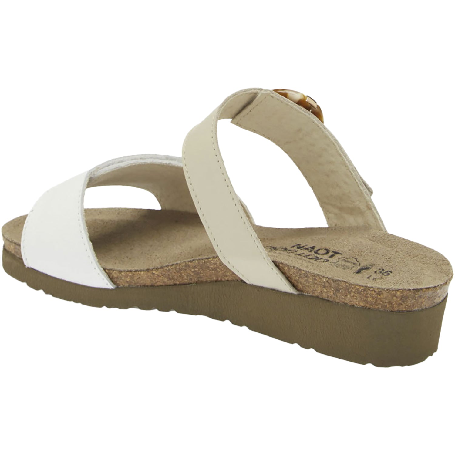 Womens Naot Naot Anabel Women's Slide Sandals Soft White Leather/Soft Ivory Leather Soft White Leather/Soft Ivory Leather