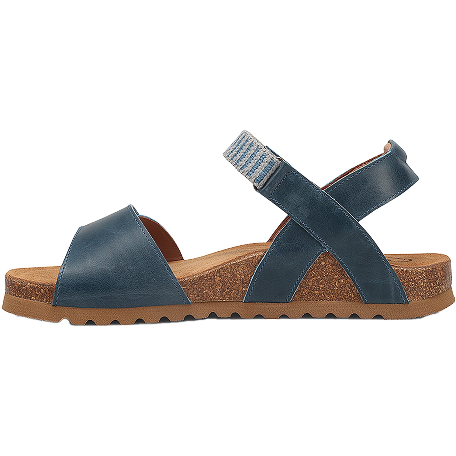 Womens Taos Taos Symbol Women's Sandals Petrol Blue Leather Petrol Blue Leather