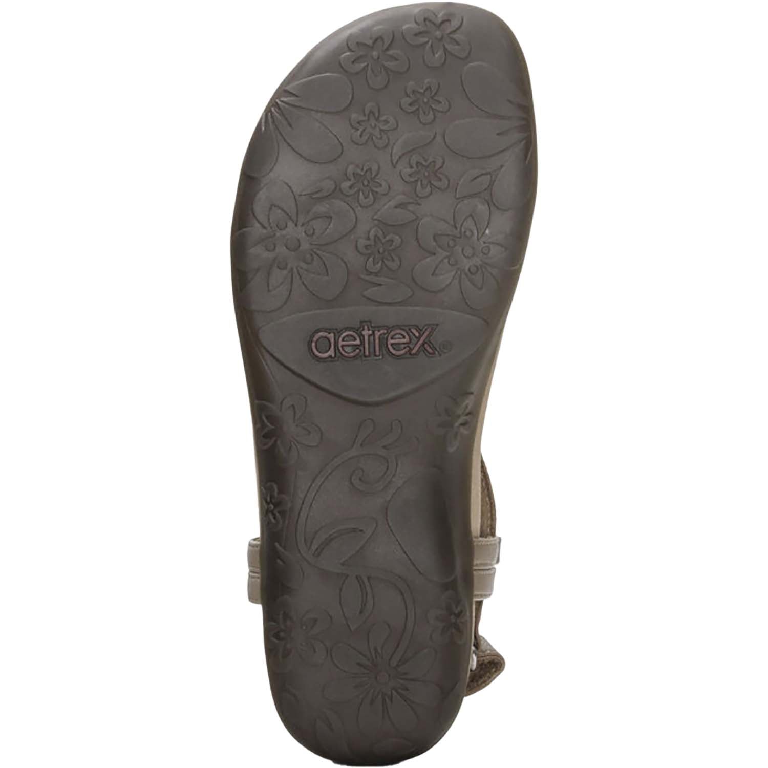 Womens Aetrex Women's Aetrex Marni Taupe With Embellishments Synthetic Taupe With Embellishments Synthetic