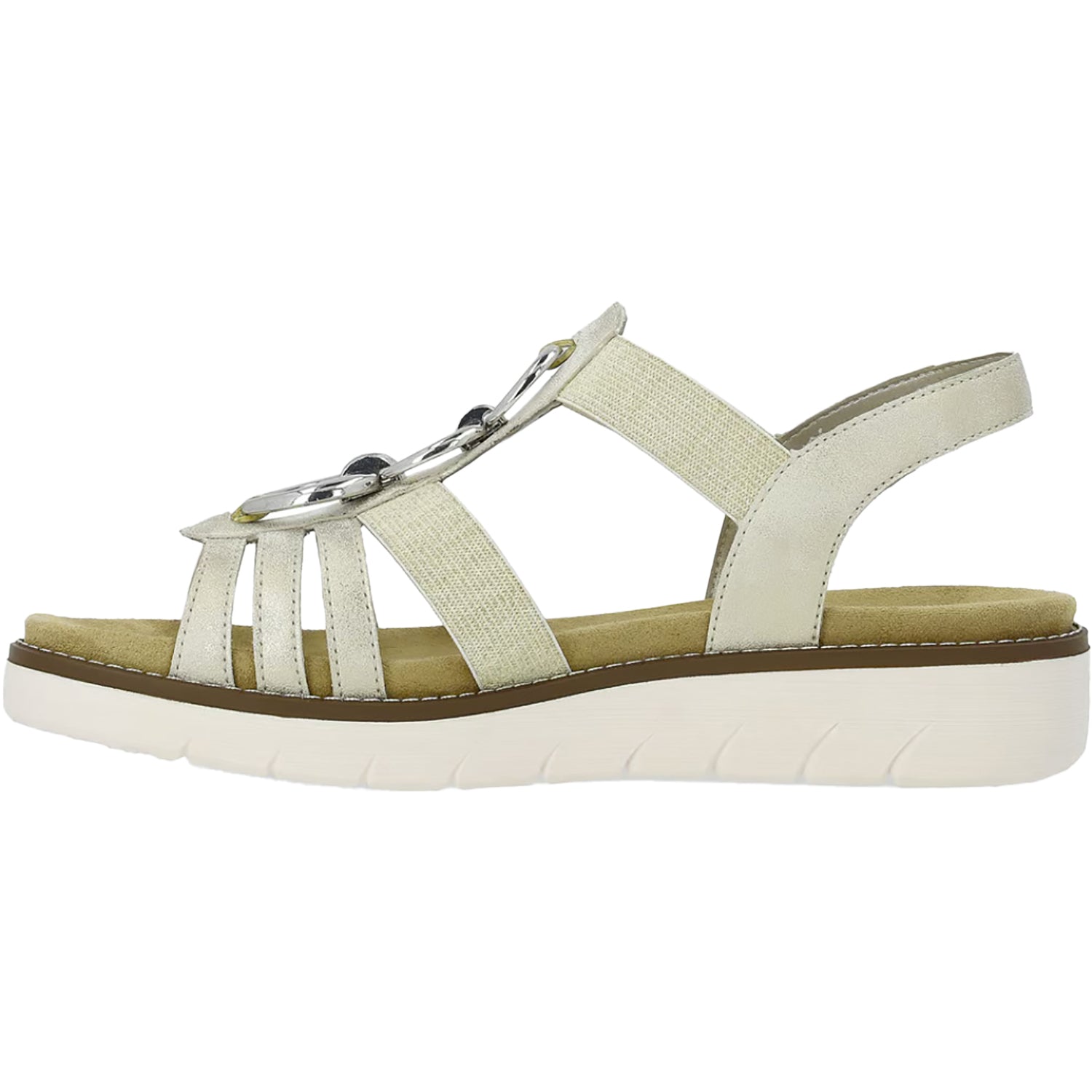 Womens Remonte Remonte D20743-60 Women's Sandals Mushce/Beige Gold Synthetic Mushce/Beige Gold Synthetic