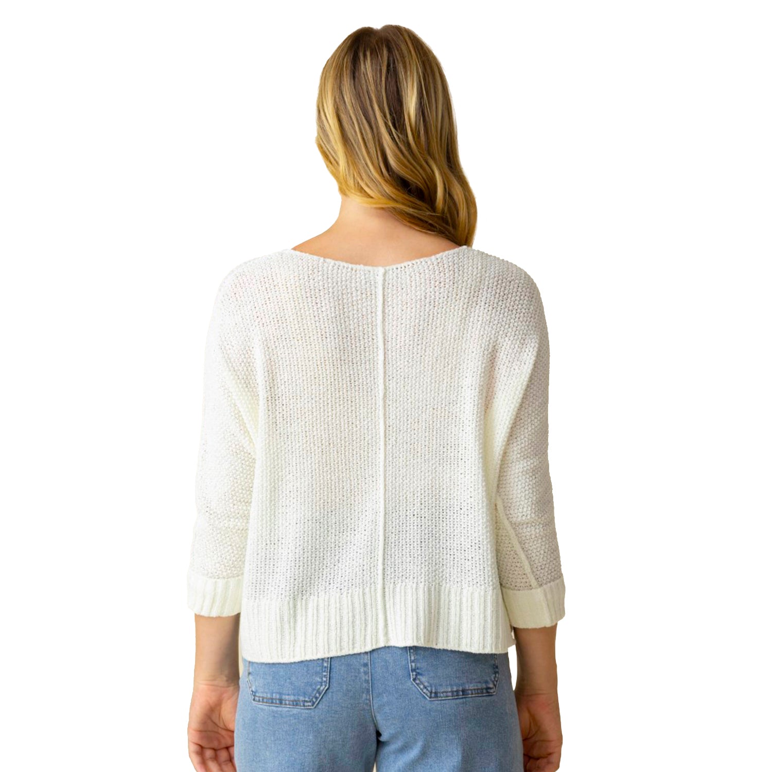 Womens Habitat Habitat Step Into Spring Pullover Women's Long Sleeve Top White White