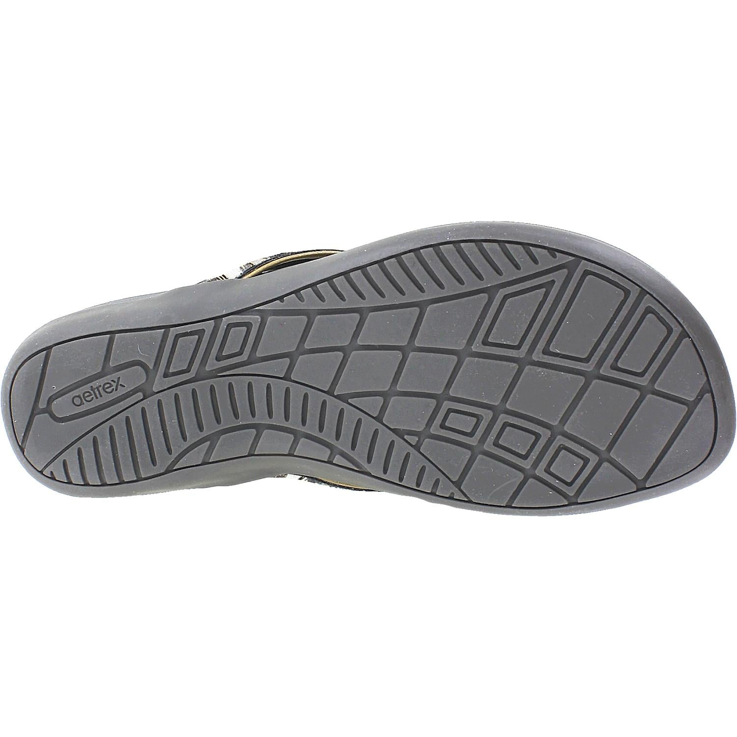 Womens Aetrex Aetrex Gwen Women's Flip Flopss Pewter Synthetic Pewter Synthetic