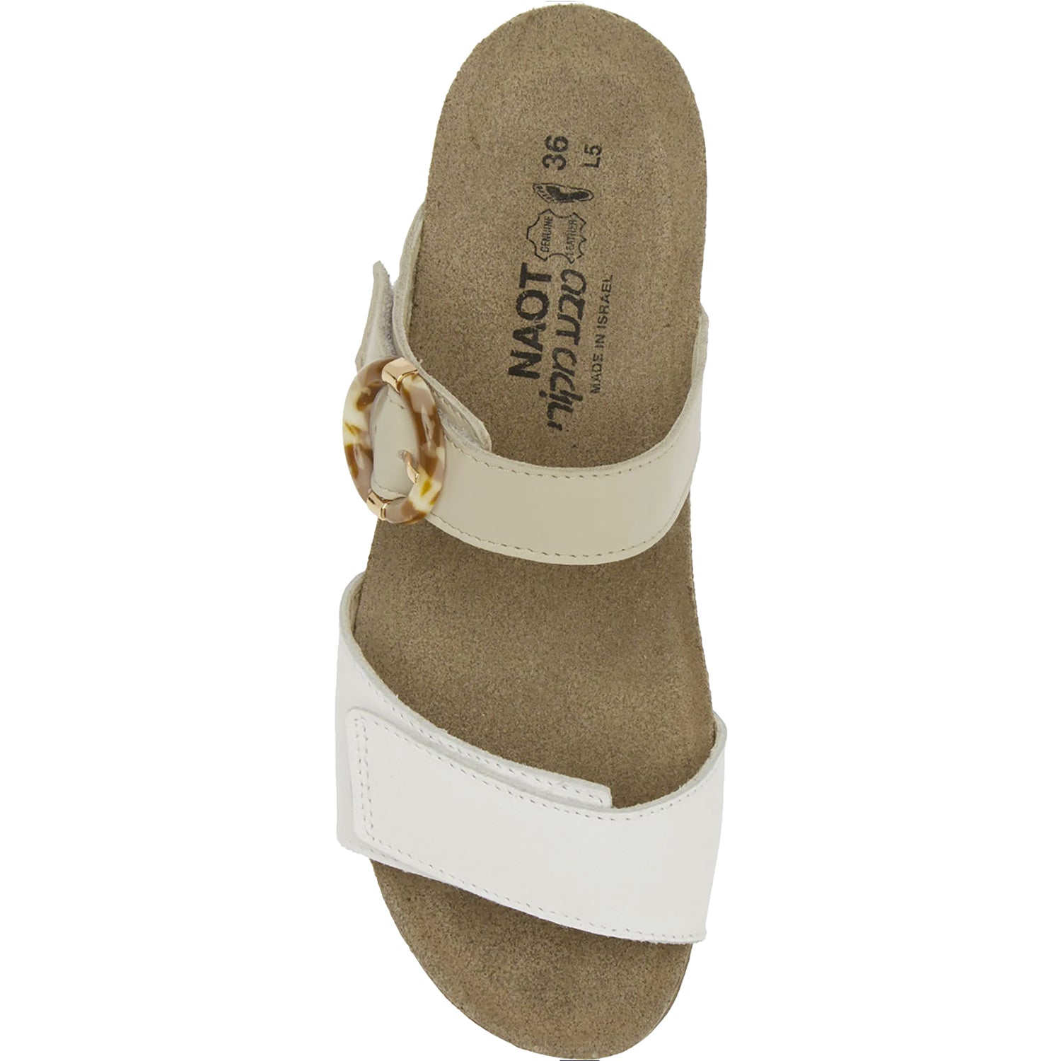 Womens Naot Naot Anabel Women's Slide Sandals Soft White Leather/Soft Ivory Leather Soft White Leather/Soft Ivory Leather
