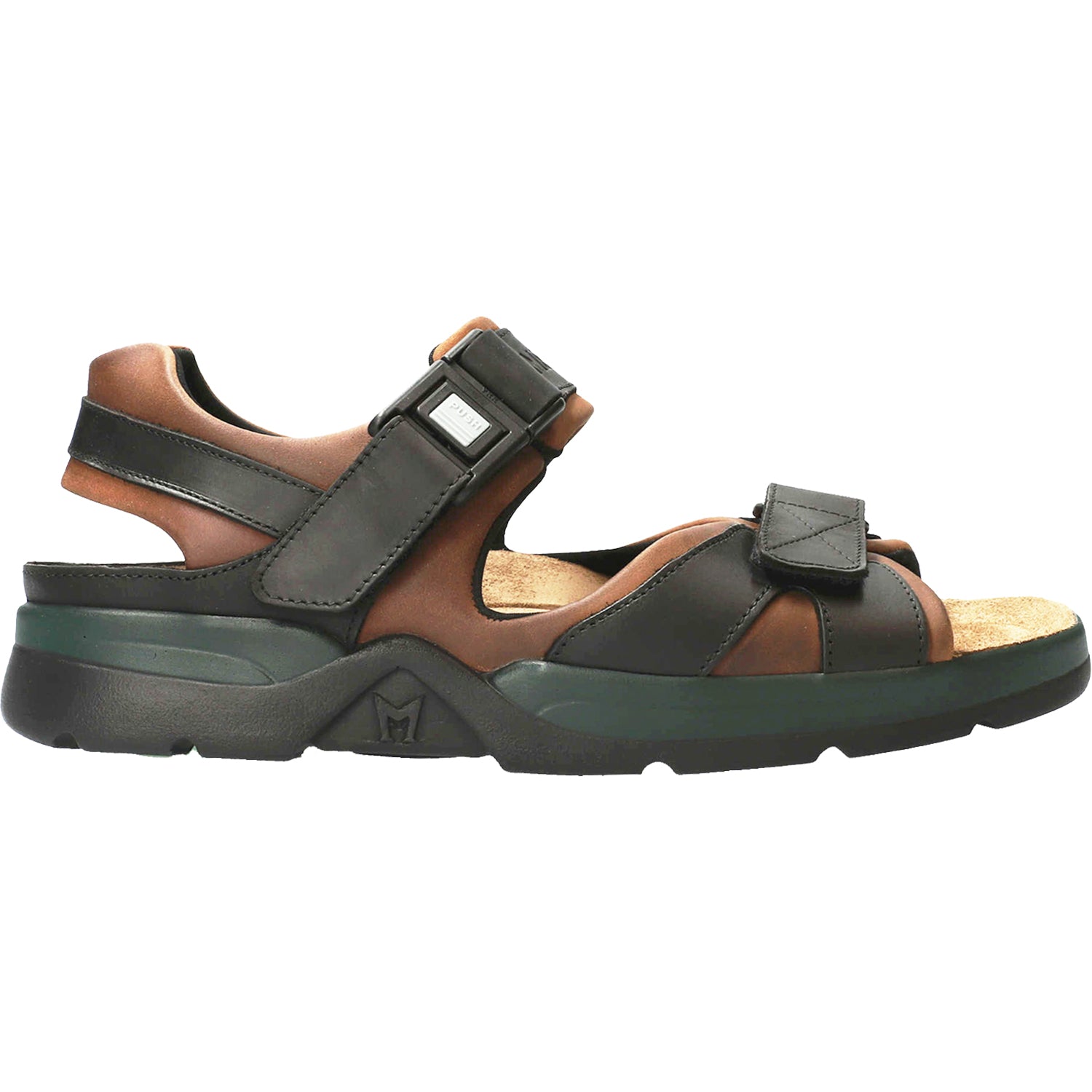 Mephisto Shark Men's Outdoor Sandals Brown/Black Leather