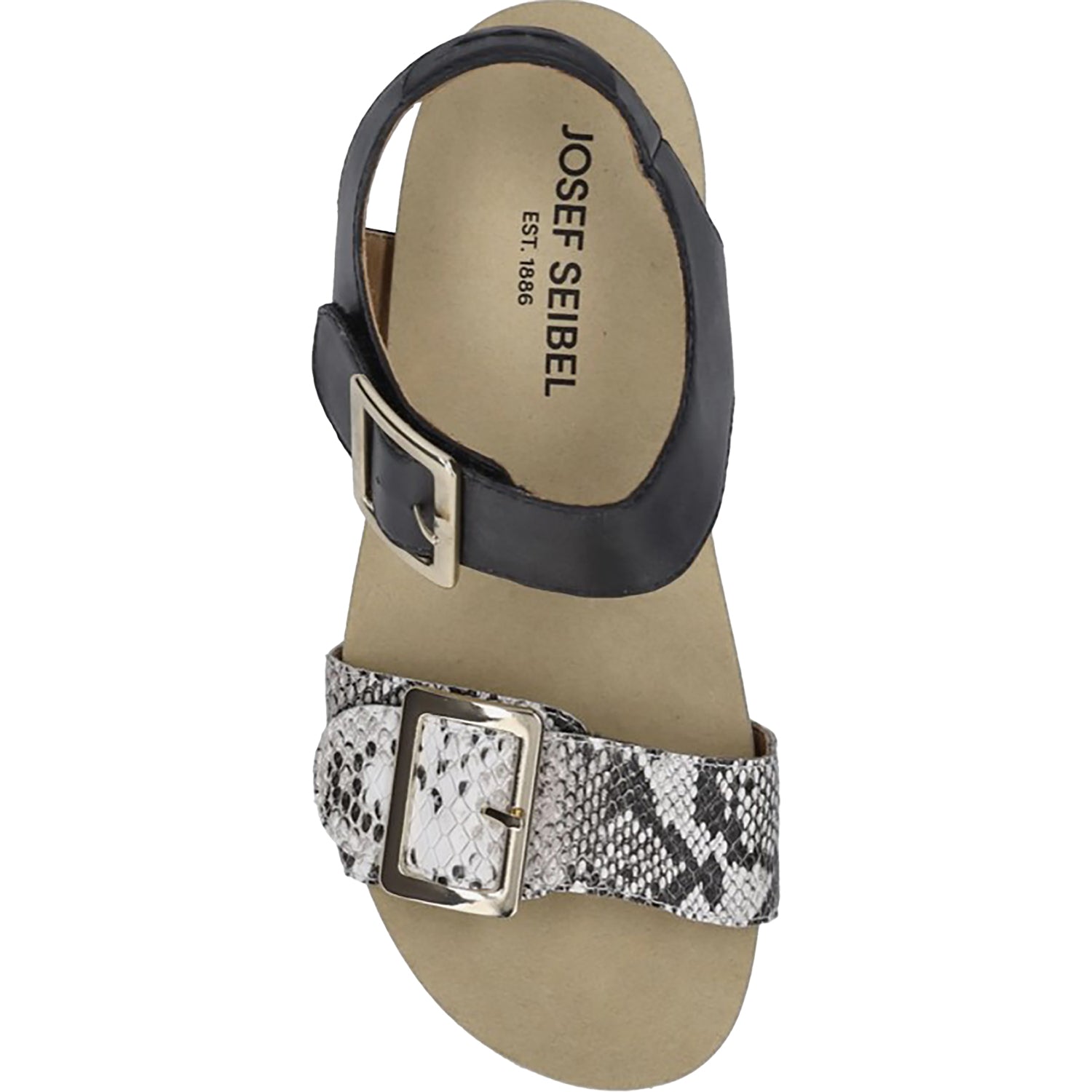 Womens Josef seibel Josef Seibel Quinn 02 Women's Wedges Black Snake Black Snake