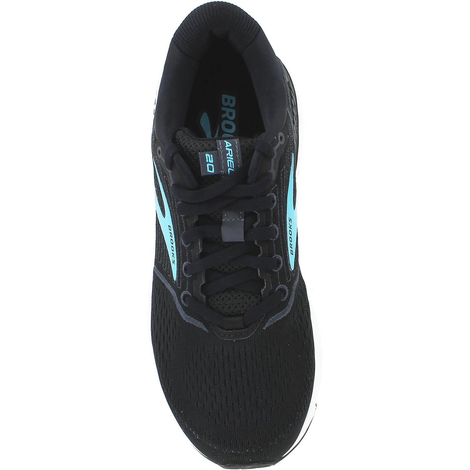 Womens Brooks Brooks Ariel 20 Women's Running Shoes Black/Ebony/Blue Mesh Black/Ebony/Blue Mesh