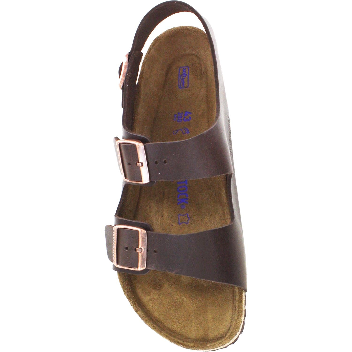 Unisex Birkenstock Birkenstock Milano Soft Footbed Unisex Brown Sandals Brown Amalfi Leather Brown Amalfi Leather