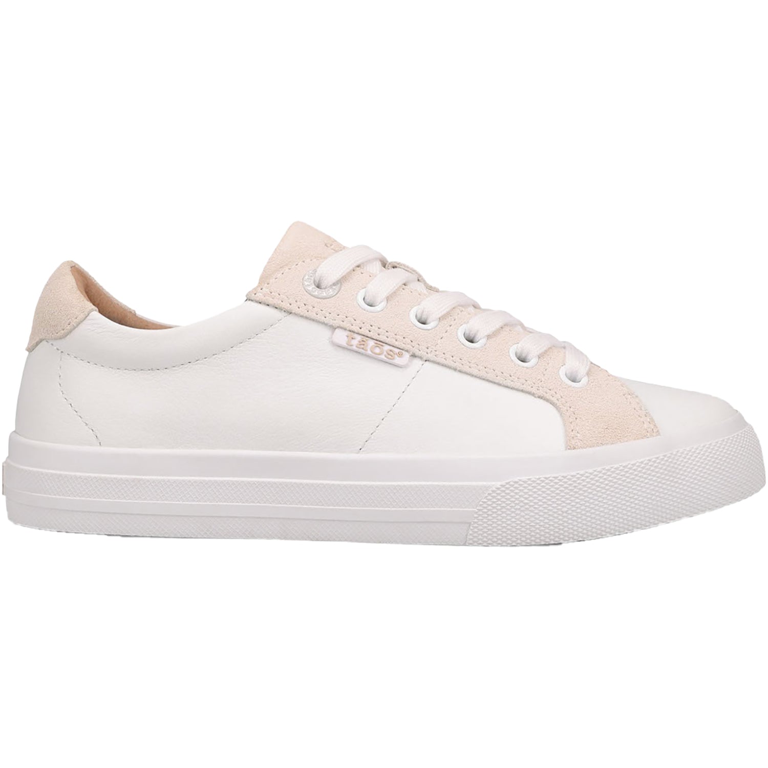 Womens Taos Taos Heart & Soul Lux Women's Sporty Lace Up Shoes White/Ice Suede White/Ice Suede
