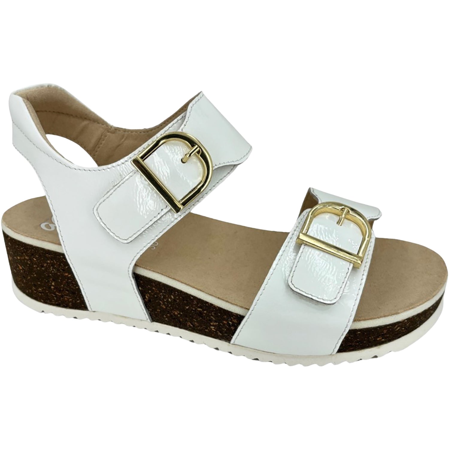Womens Ara shoes Ara Nova Women's Wedge Sandals White Patent Leather White Patent Leather