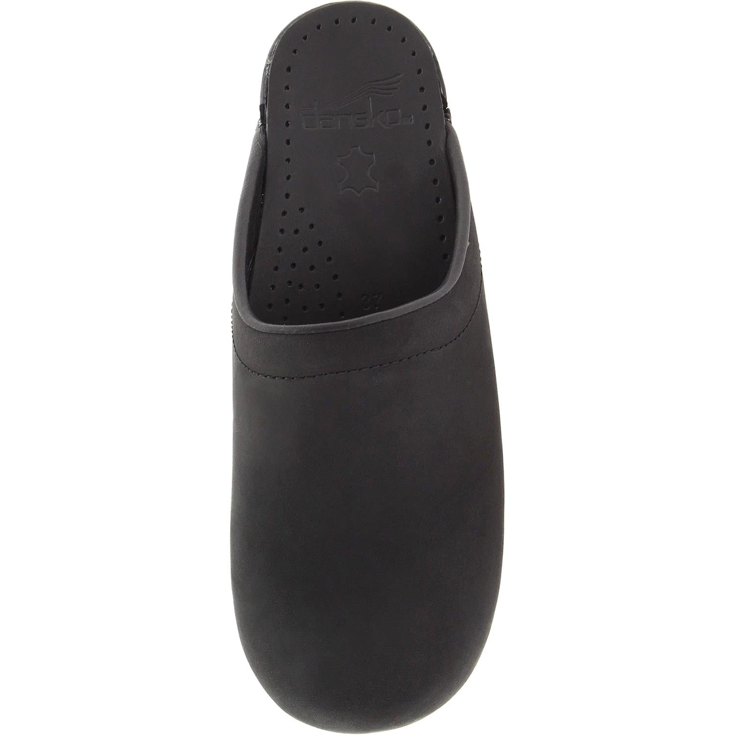 Womens Dansko Dansko Sonja Women's Open Back Clogs Black Oiled Nubuck Black Oiled Nubuck