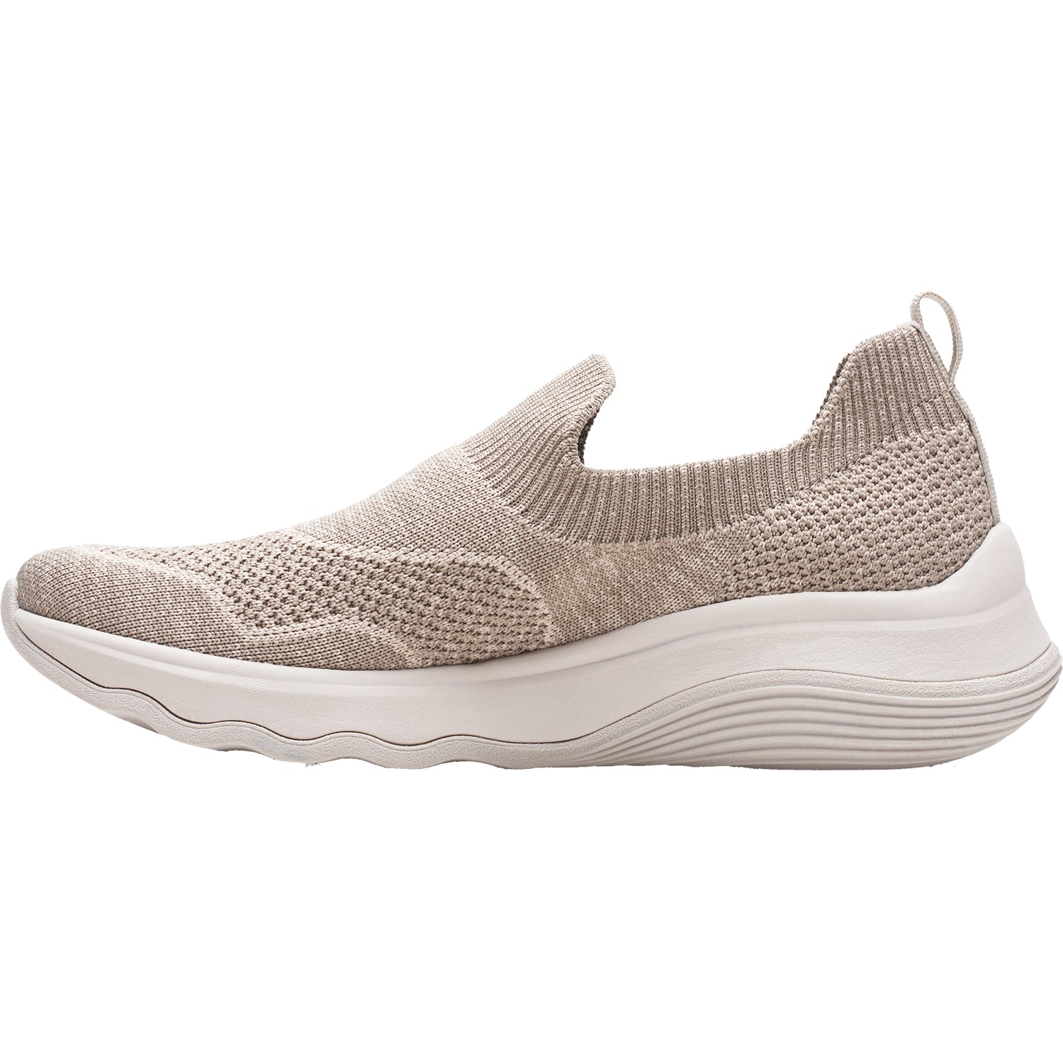 Womens Clarks Clarks Cloudsteppers Circuit Path Women's Slip On Sneakers Mauve Knit Fabric Mauve Knit Fabric