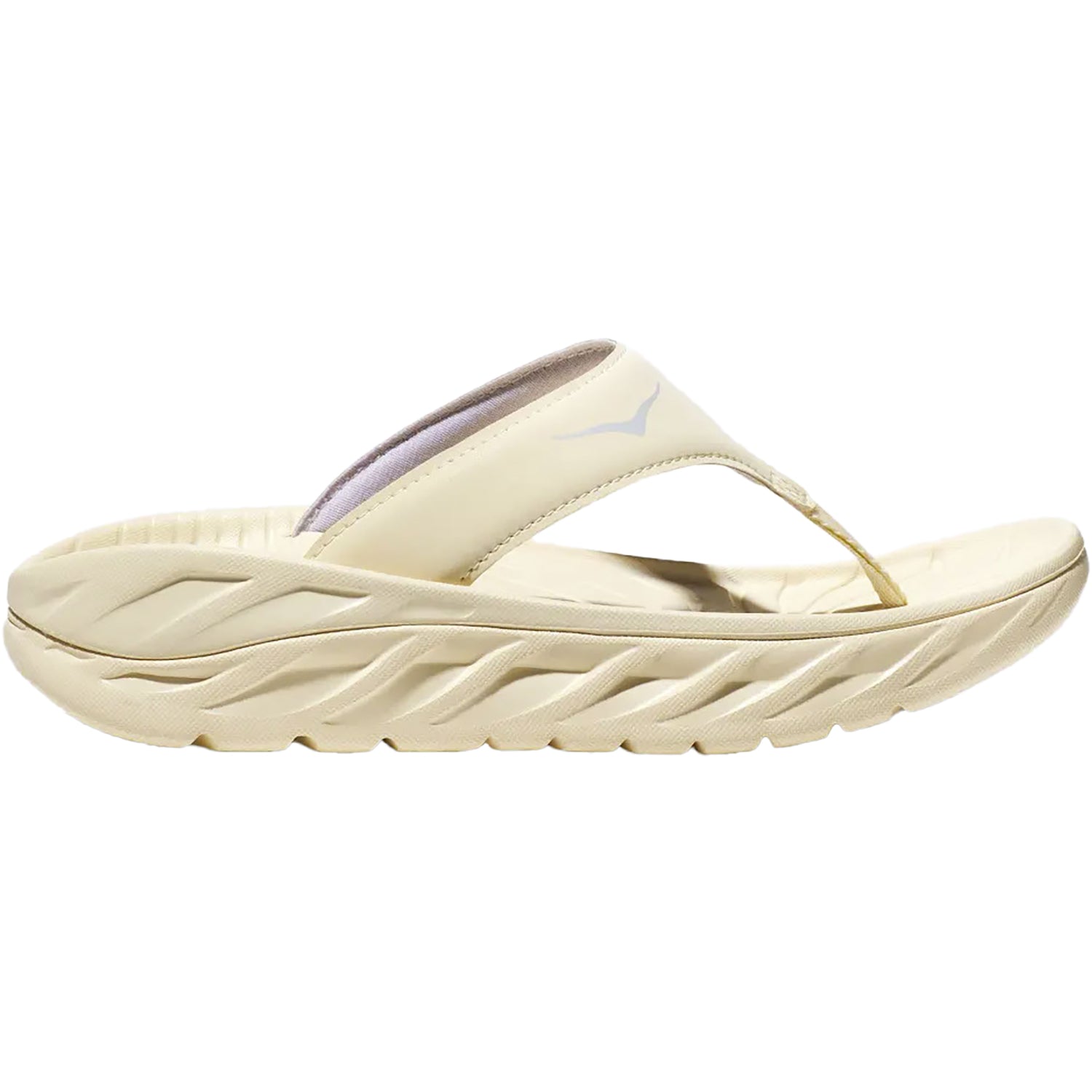 HOKA ORA recovery flip バニラ×ルナロック W7 Women's Hoka Ora Recovery Flip Vanilla/Lunar Rock Fabric