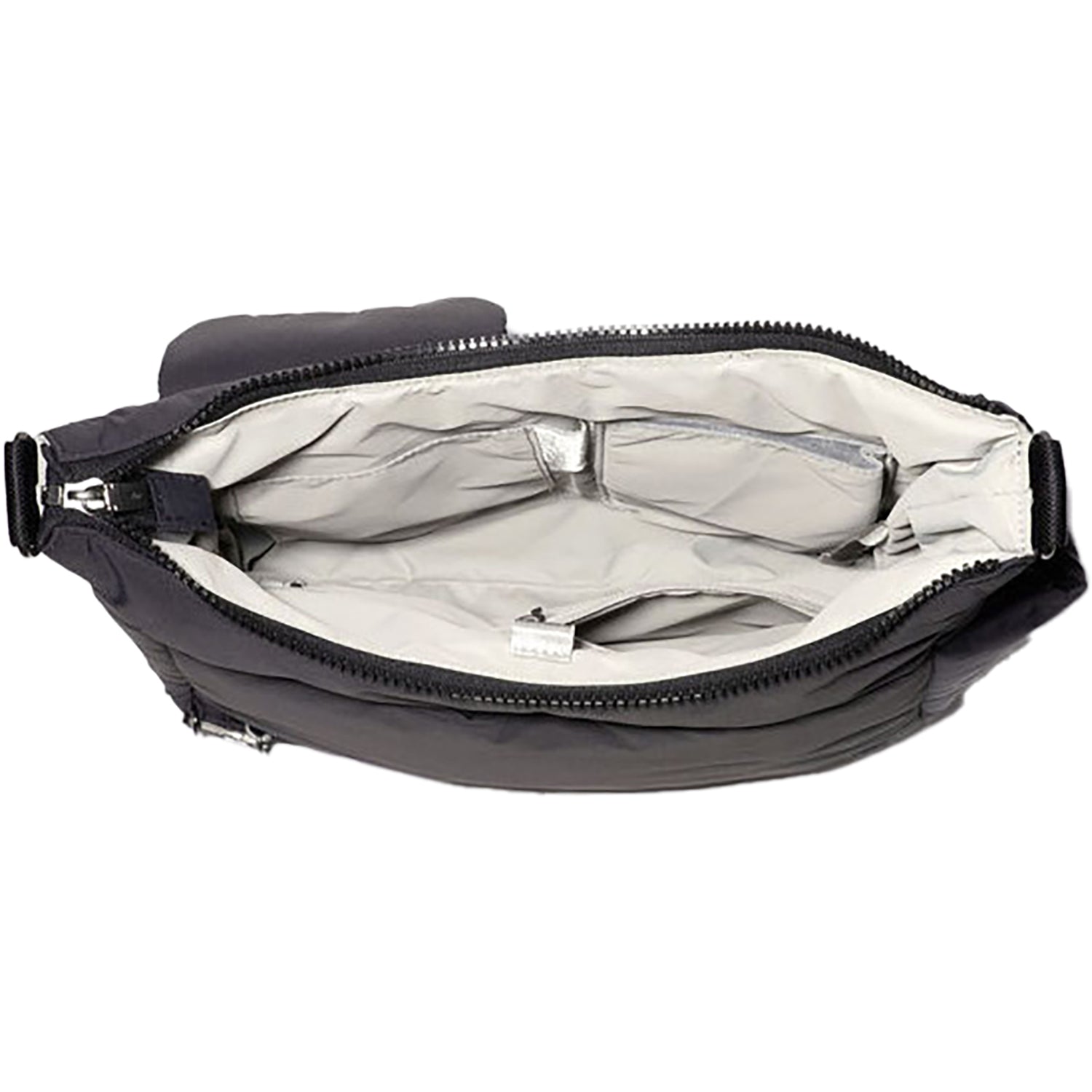 Womens Baggallini Baggallini Modern Everywhere Hobo Handbag Black Puff Nylon Black Puff Nylon