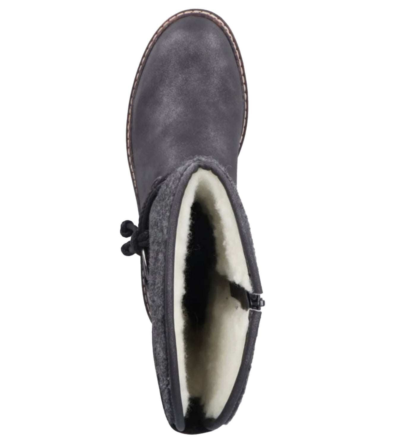 Womens Rieker Rieker 94774-45 Dominika 74 Women's Ankle Boots Graphite/Anthrazit Synthetic Graphite/Anthrazit Synthetic