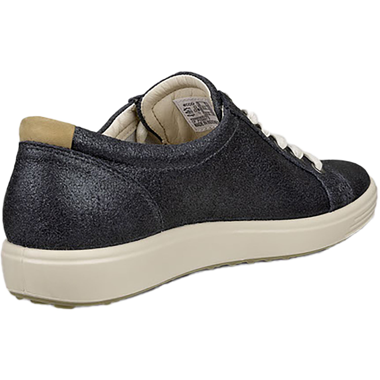 Womens Ecco Women's Ecco Soft 7 City Sneaker Silver Heavy Suede Silver Heavy