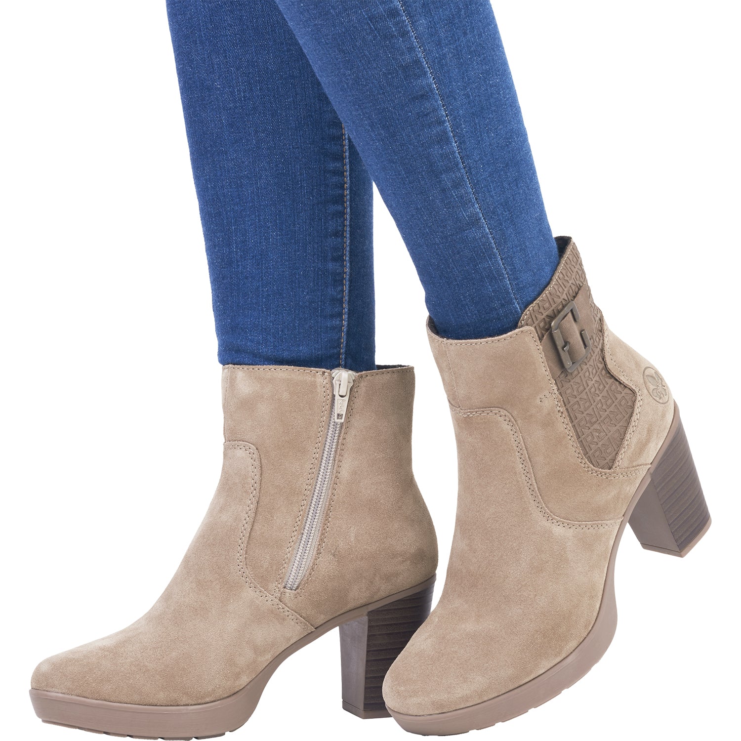 Womens Rieker Rieker Y2252-64 Eva 52 Women's Boots Fango Suede Fango Suede