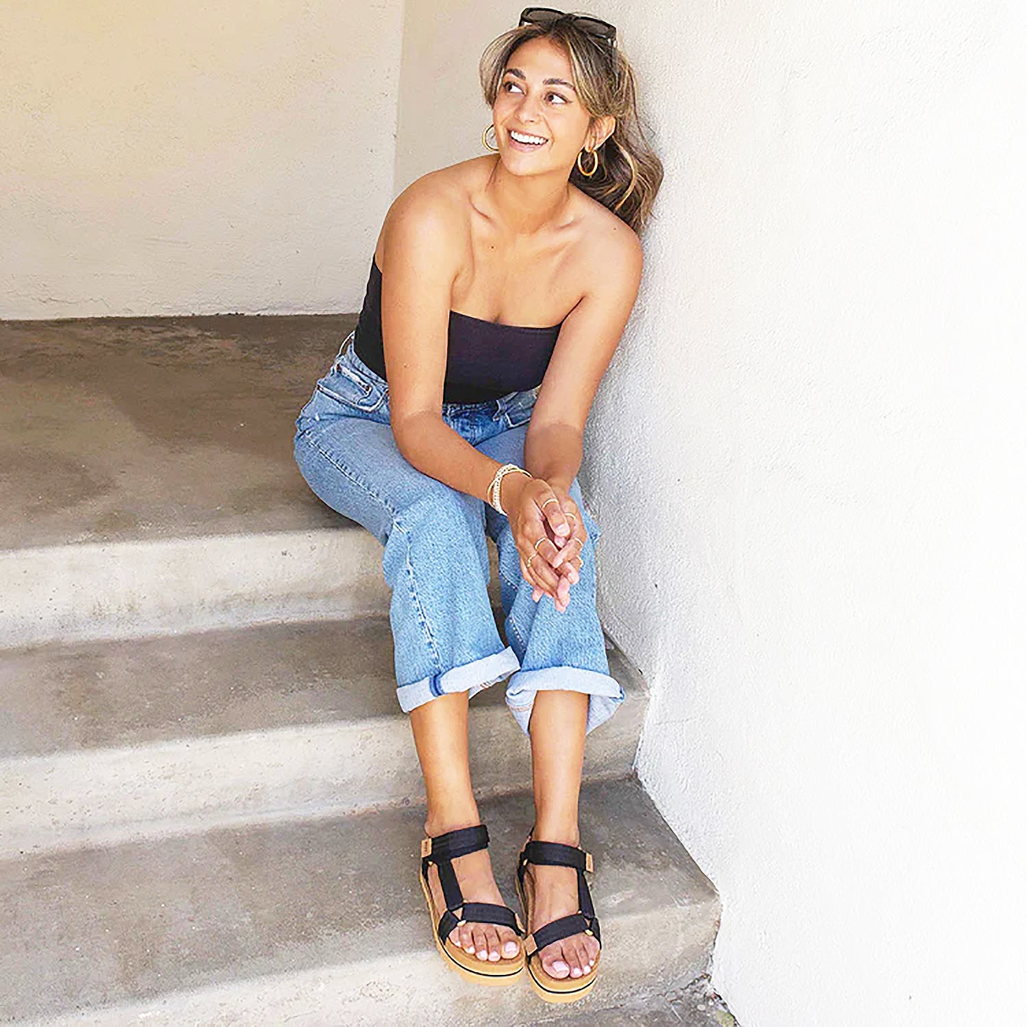 Womens Reef Women's Reef Cushion Remi Hi Black/Tan Synthetic Black/Tan Synthetic