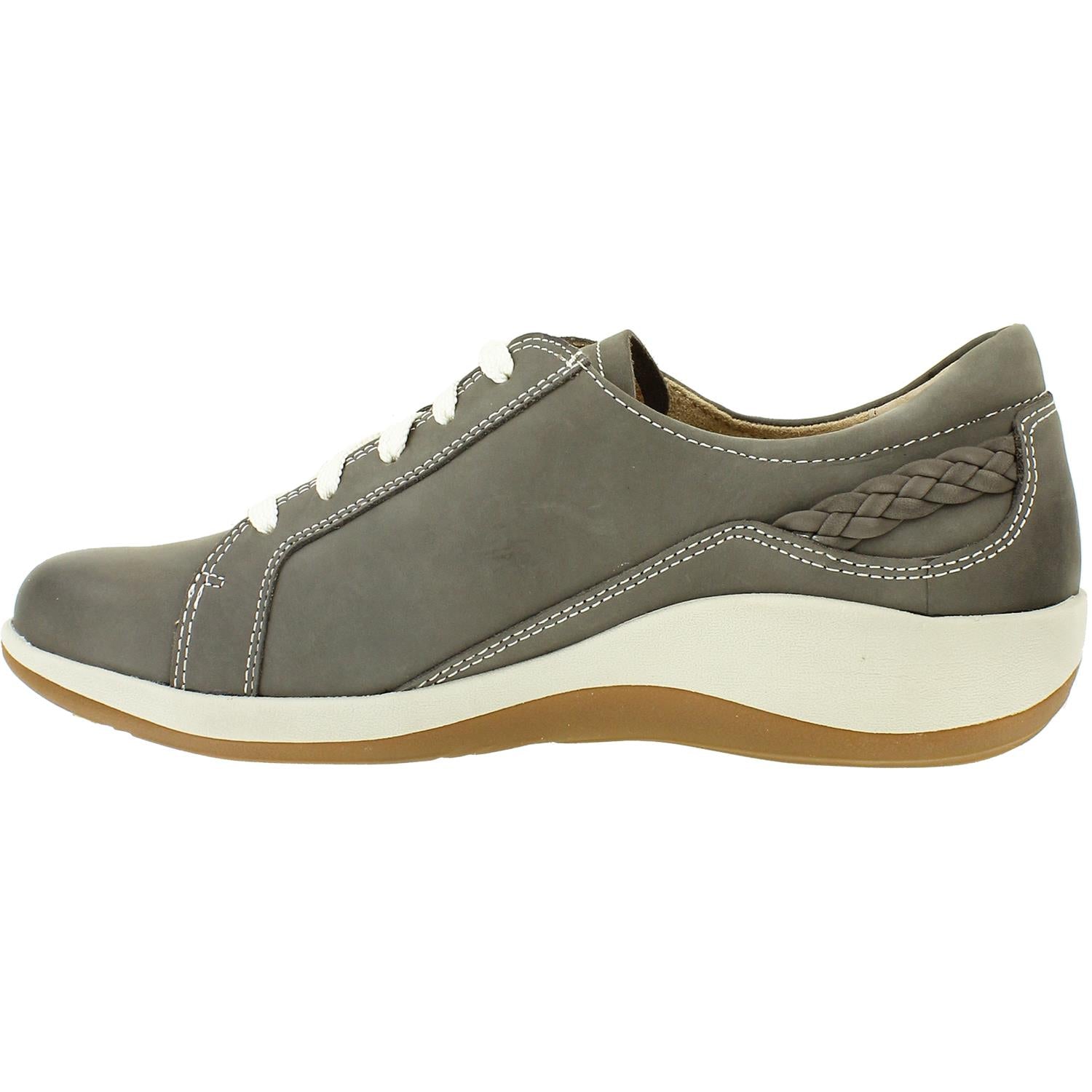 Womens Aetrex Aetrex Dana Women's Sneakers Warm Grey Leather Warm Grey Leather