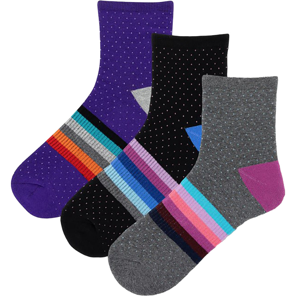 Women's HOTSOX Arch Stripe Anklet 3PK Multi Color