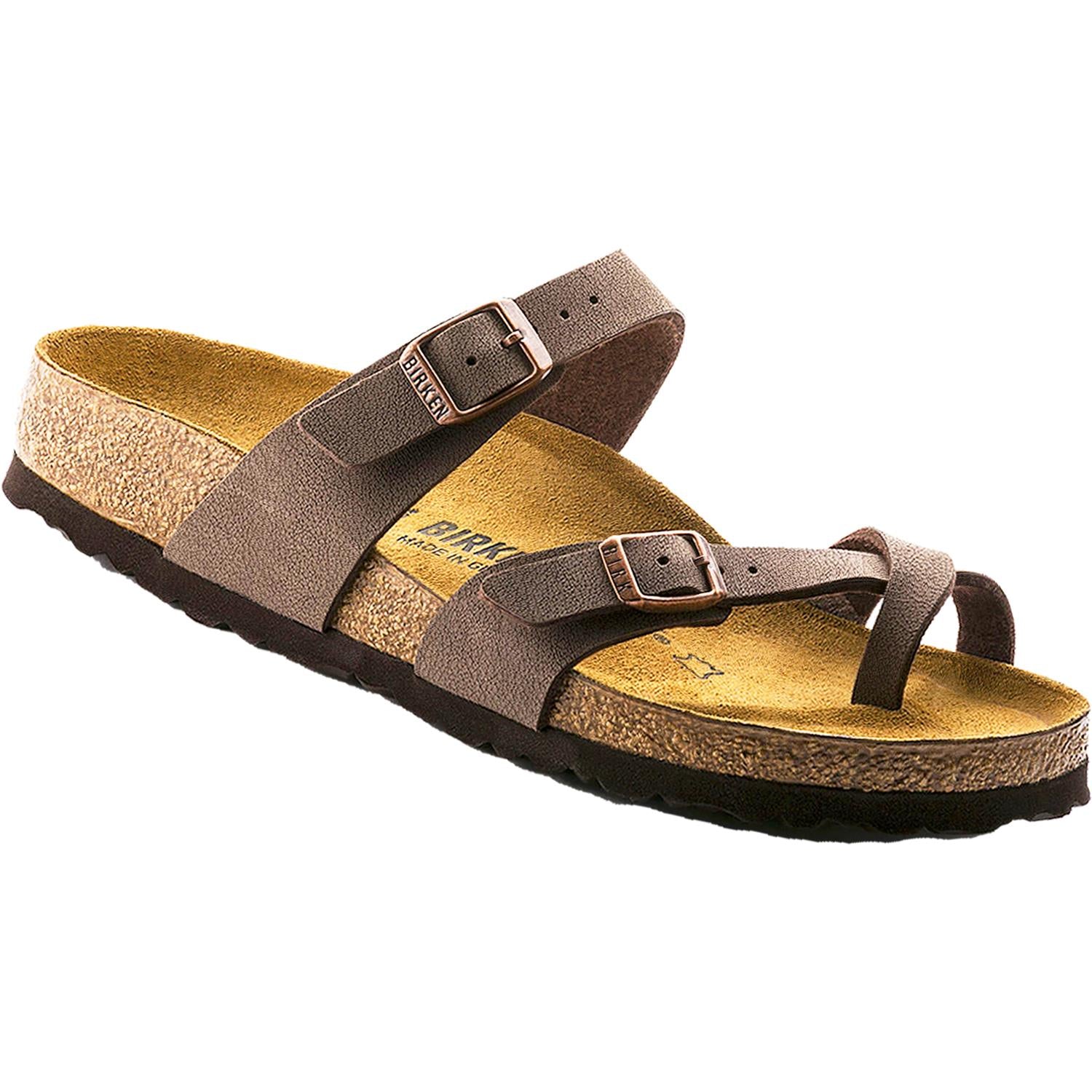 Womens Birkenstock Women's Birkenstock Mayari Mocha Birkibuc Mocha Birkibuc