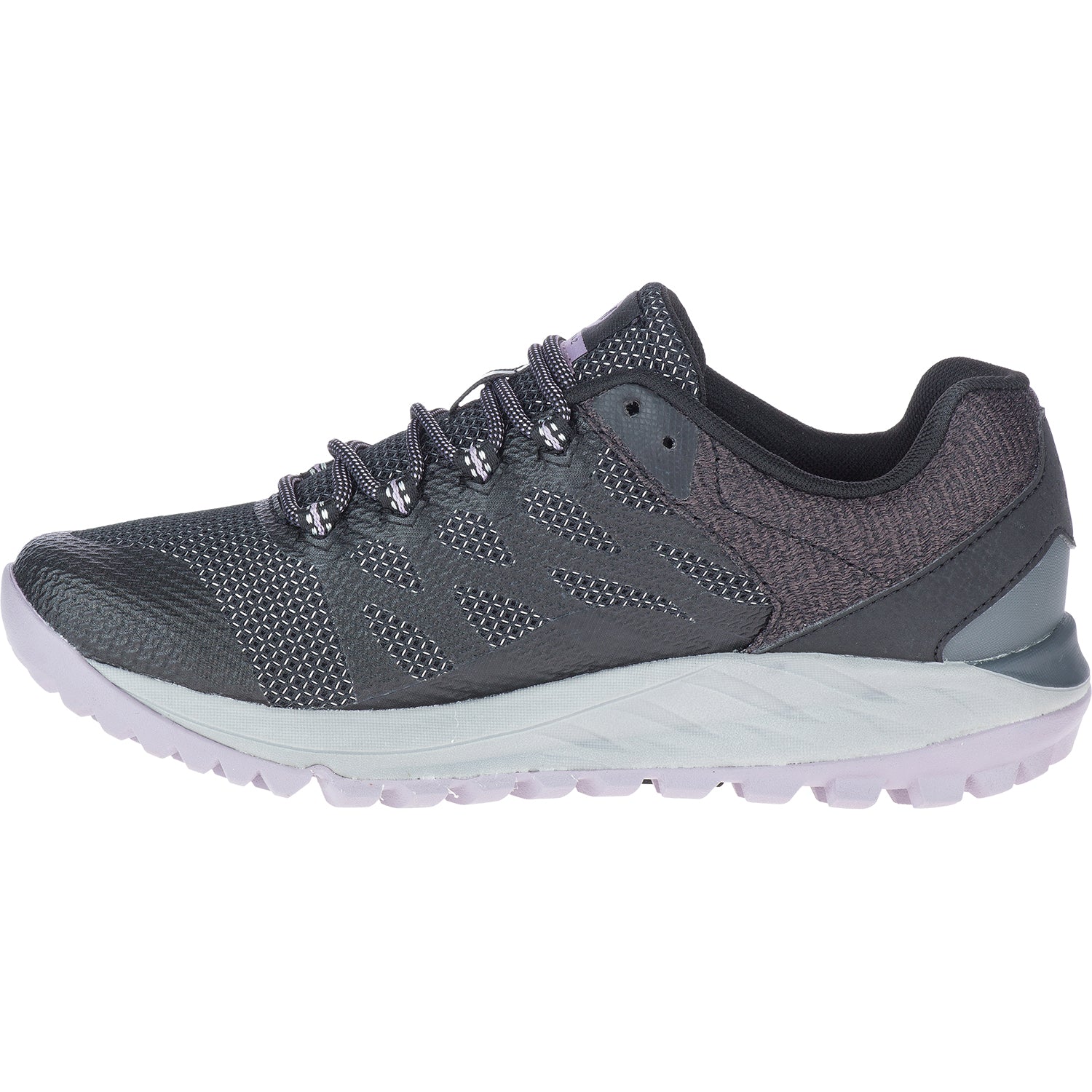 Womens Merrell Women's Merrell Antora 2 Black/Shark Mesh Black/Shark Mesh