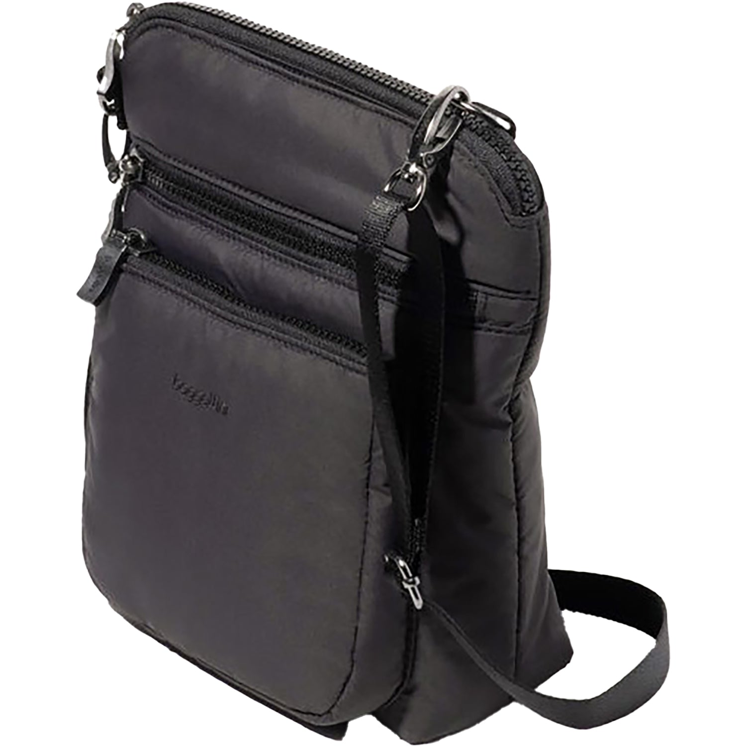 Womens Baggallini Baggallini Modern Pocket Crossbody Black Puff Synthetic Black Puff Synthetic